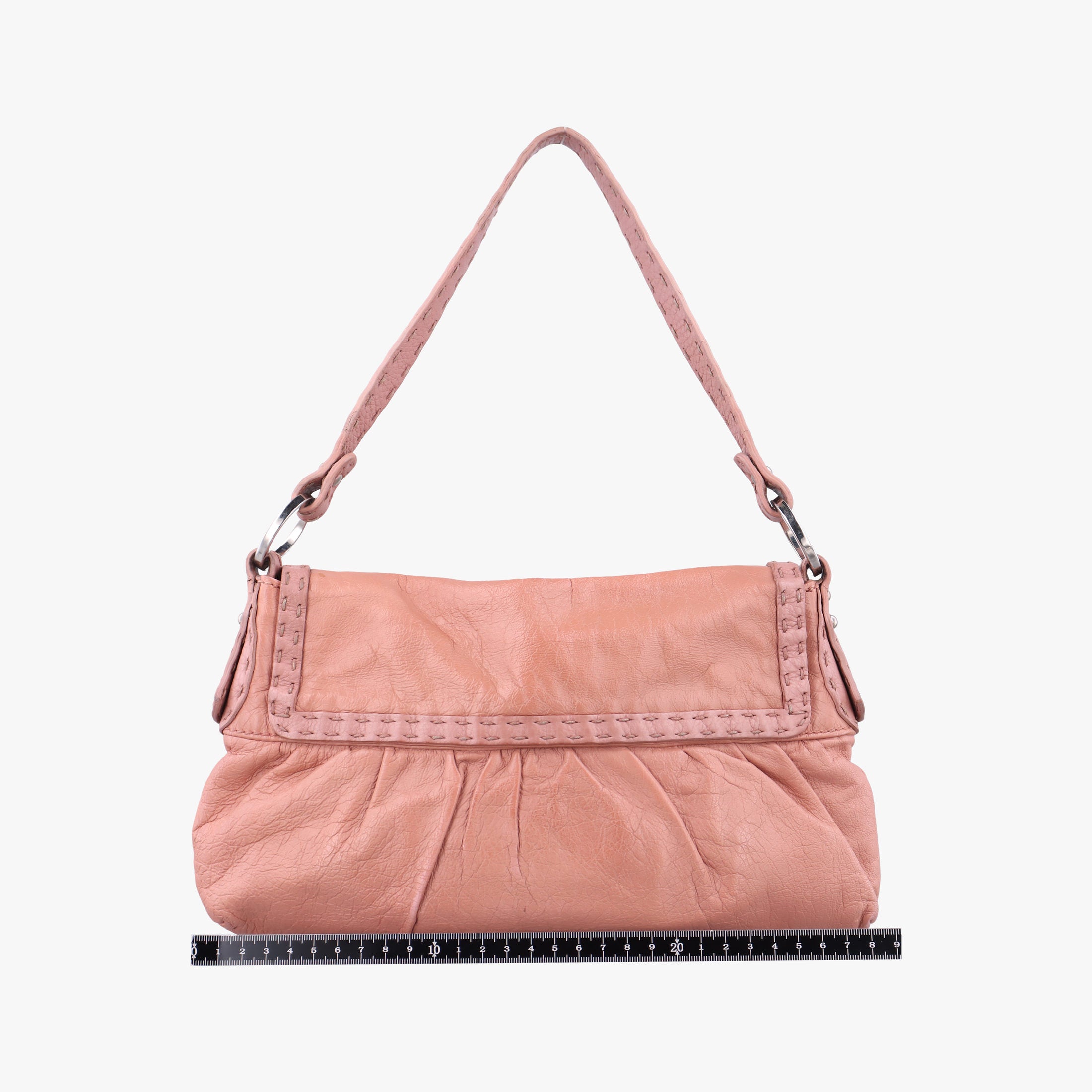Vintage Fendi selleria flap pink Leather 8BR356 shoulderbag | stylenewstar