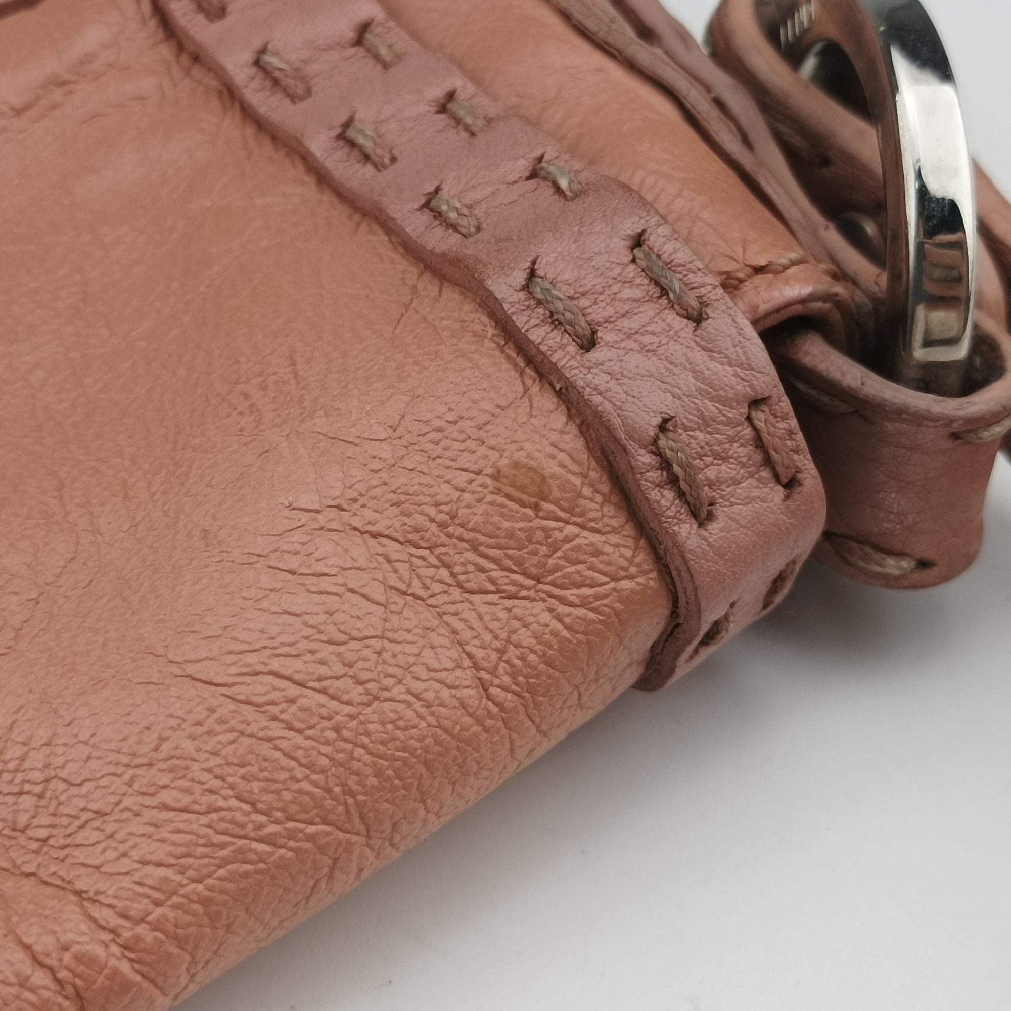 Vintage Fendi selleria flap pink Leather 8BR356 shoulderbag | stylenewstar
