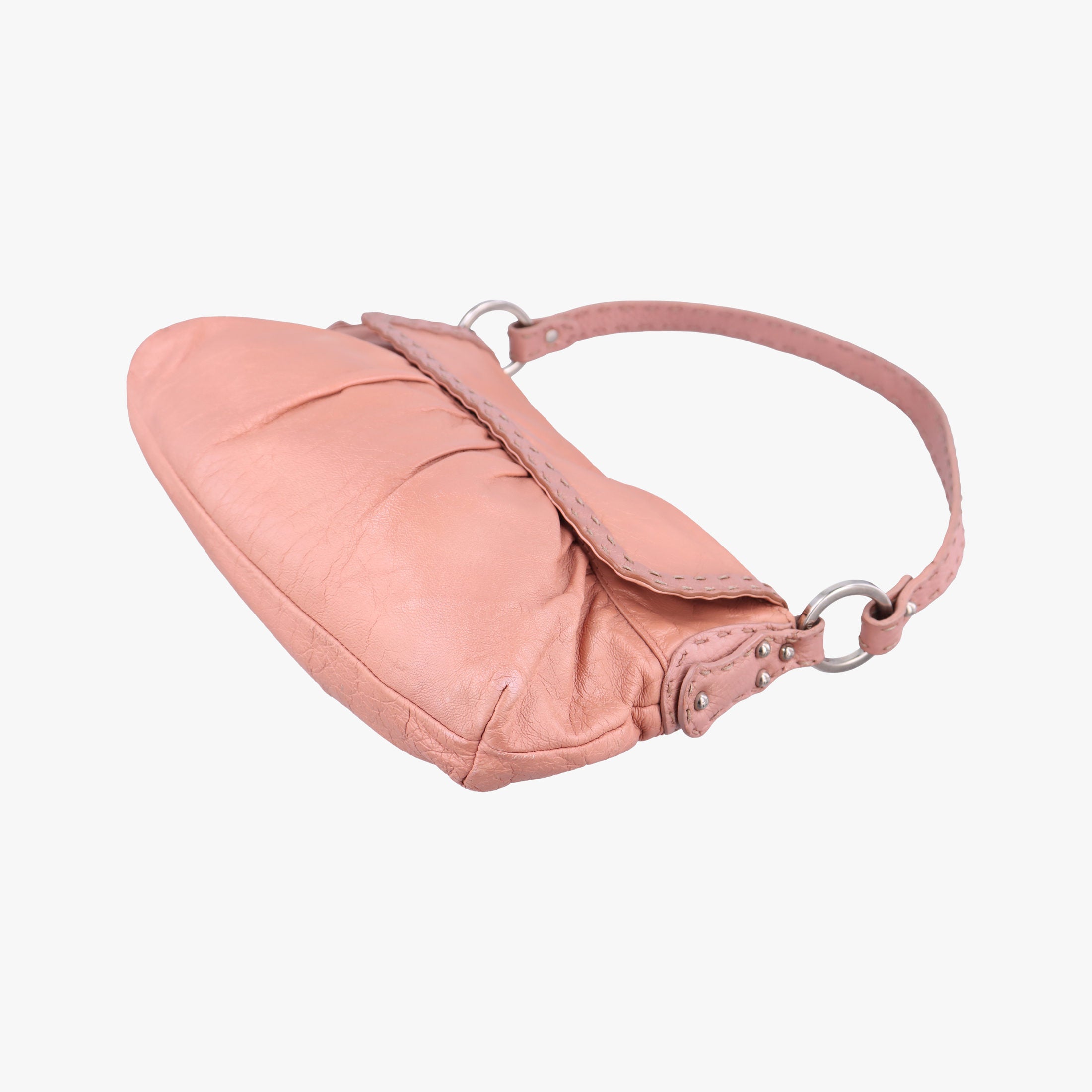 Vintage Fendi selleria flap pink Leather 8BR356 shoulderbag | stylenewstar