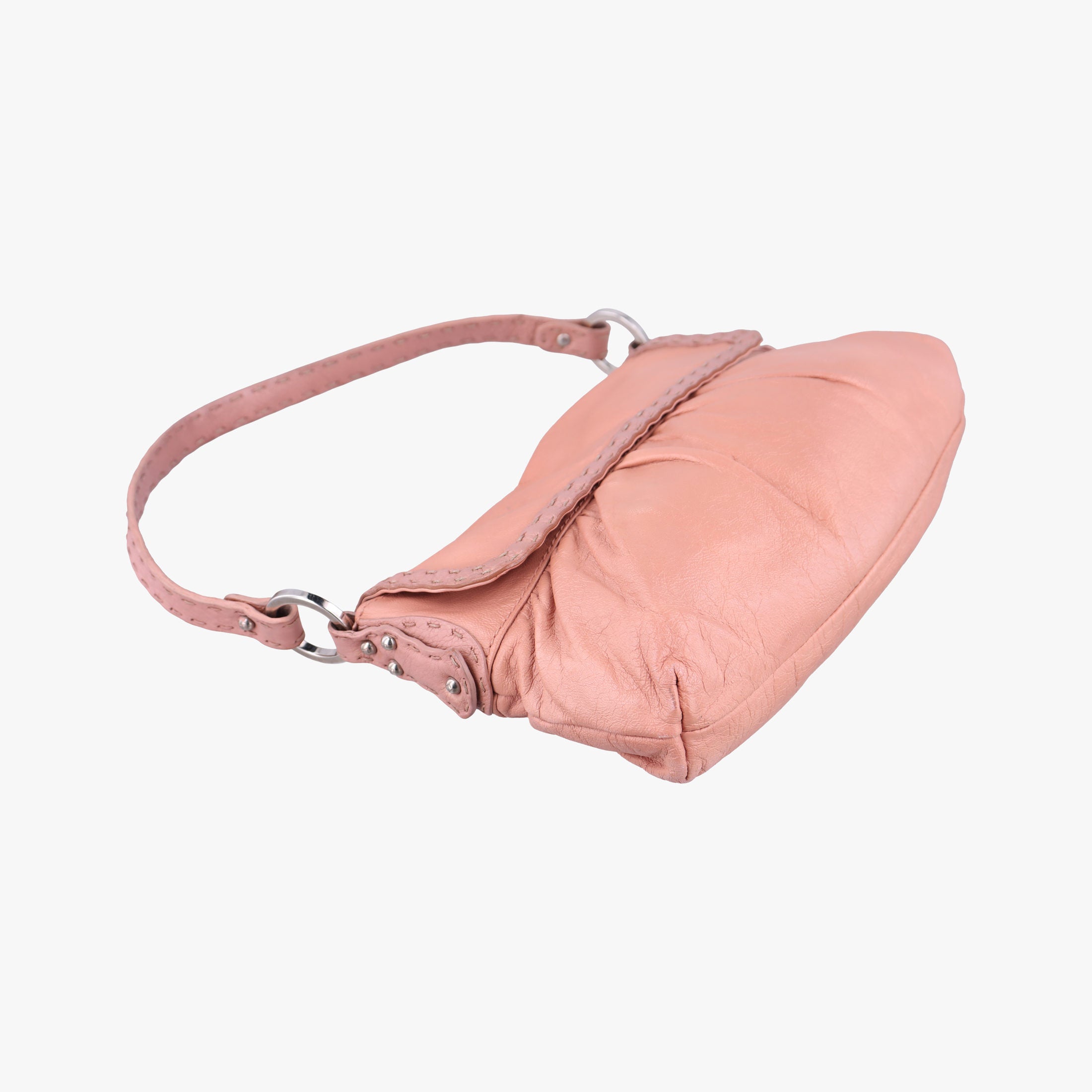 Vintage Fendi selleria flap pink Leather 8BR356 shoulderbag | stylenewstar