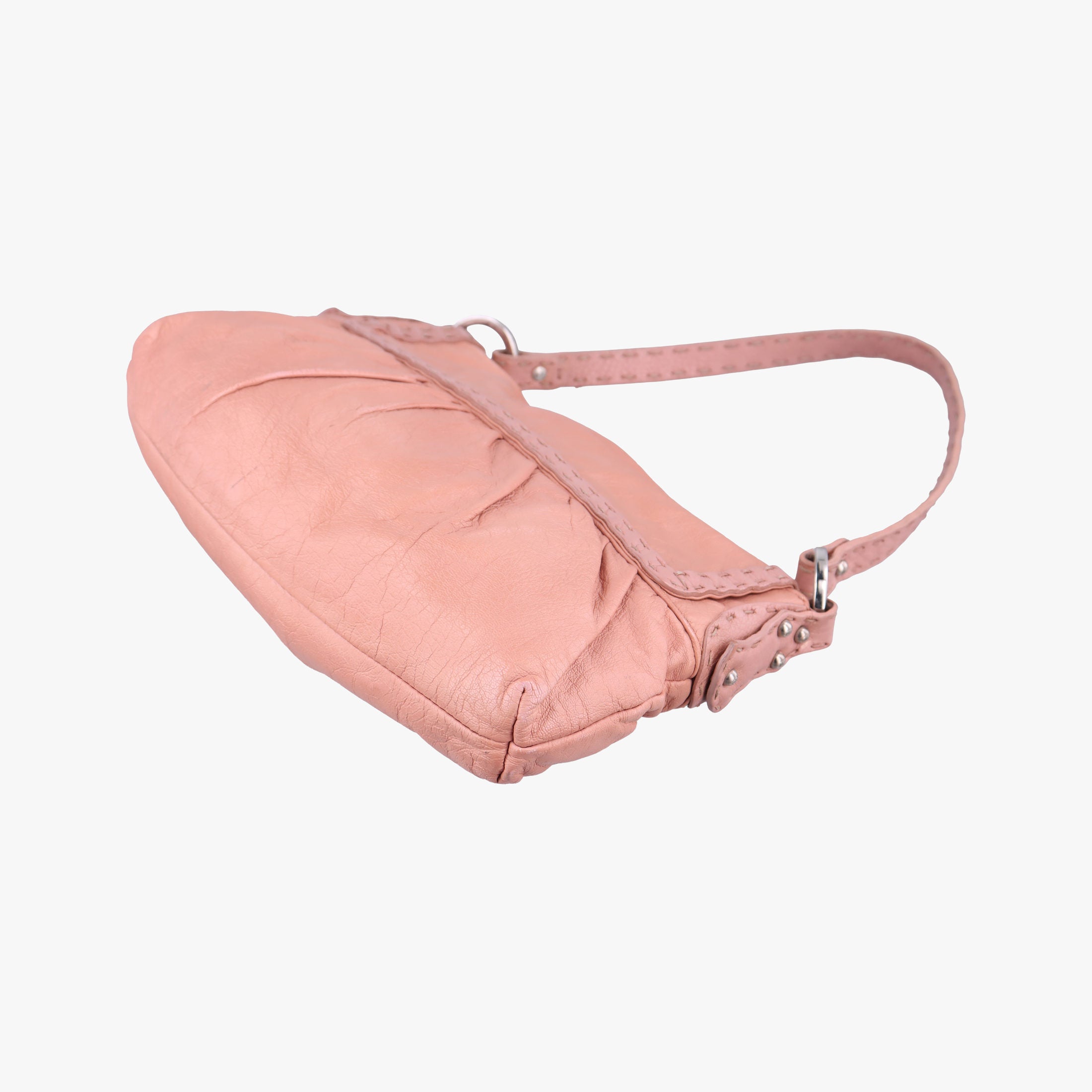 Vintage Fendi selleria flap pink Leather 8BR356 shoulderbag | stylenewstar
