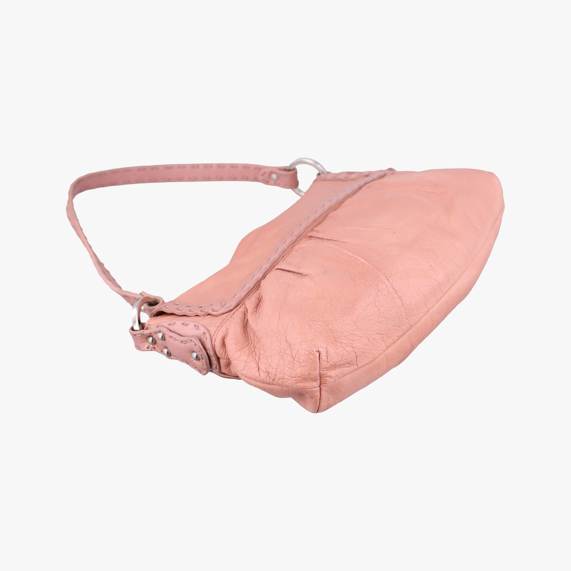 Vintage Fendi selleria flap pink Leather 8BR356 shoulderbag | stylenewstar