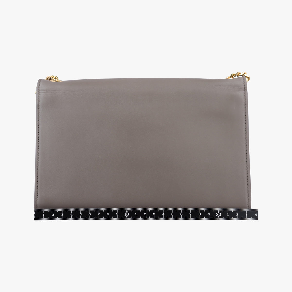 Pre-owned Yves Saint Laurent KATE Grey Leather 354119 shoulderbag | stylenewstar