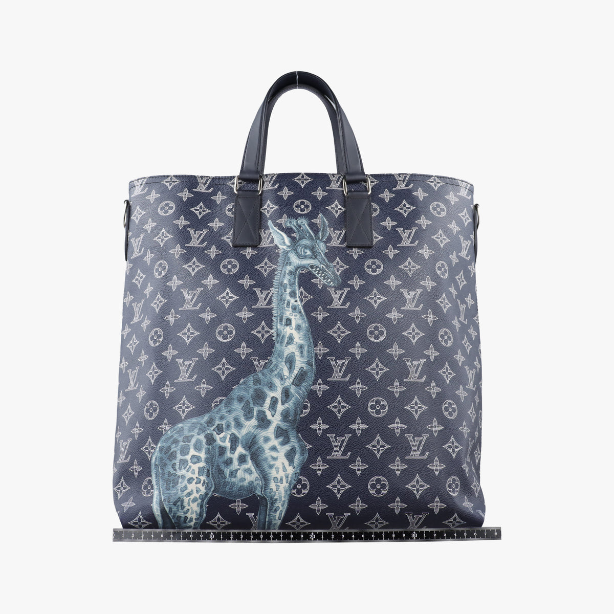Vintage Louis Vuitton Jake & Dinos Chapman Brothers Giraffe Navy Monogram Savannah M54127 handbag | stylenewstar