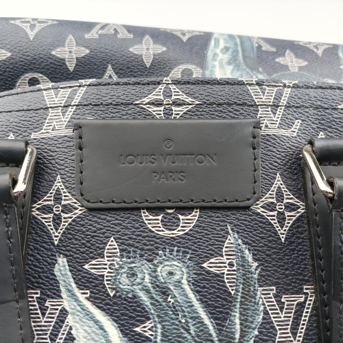 Vintage Louis Vuitton Jake & Dinos Chapman Brothers Giraffe Navy Monogram Savannah M54127 handbag | stylenewstar