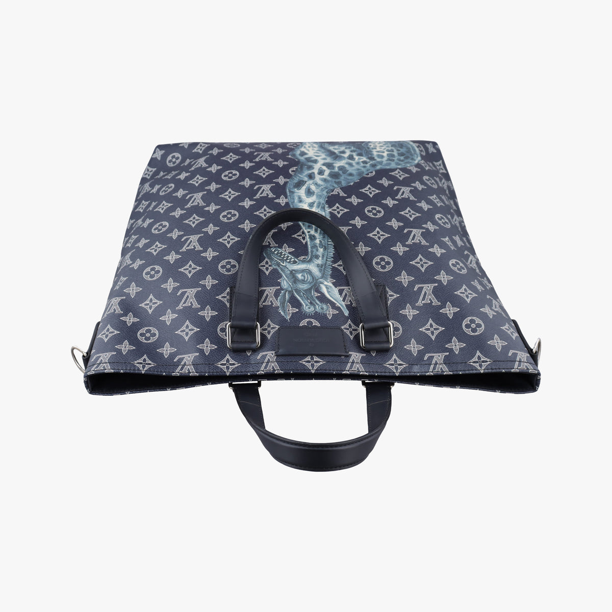 Vintage Louis Vuitton Jake & Dinos Chapman Brothers Giraffe Navy Monogram Savannah M54127 handbag | stylenewstar