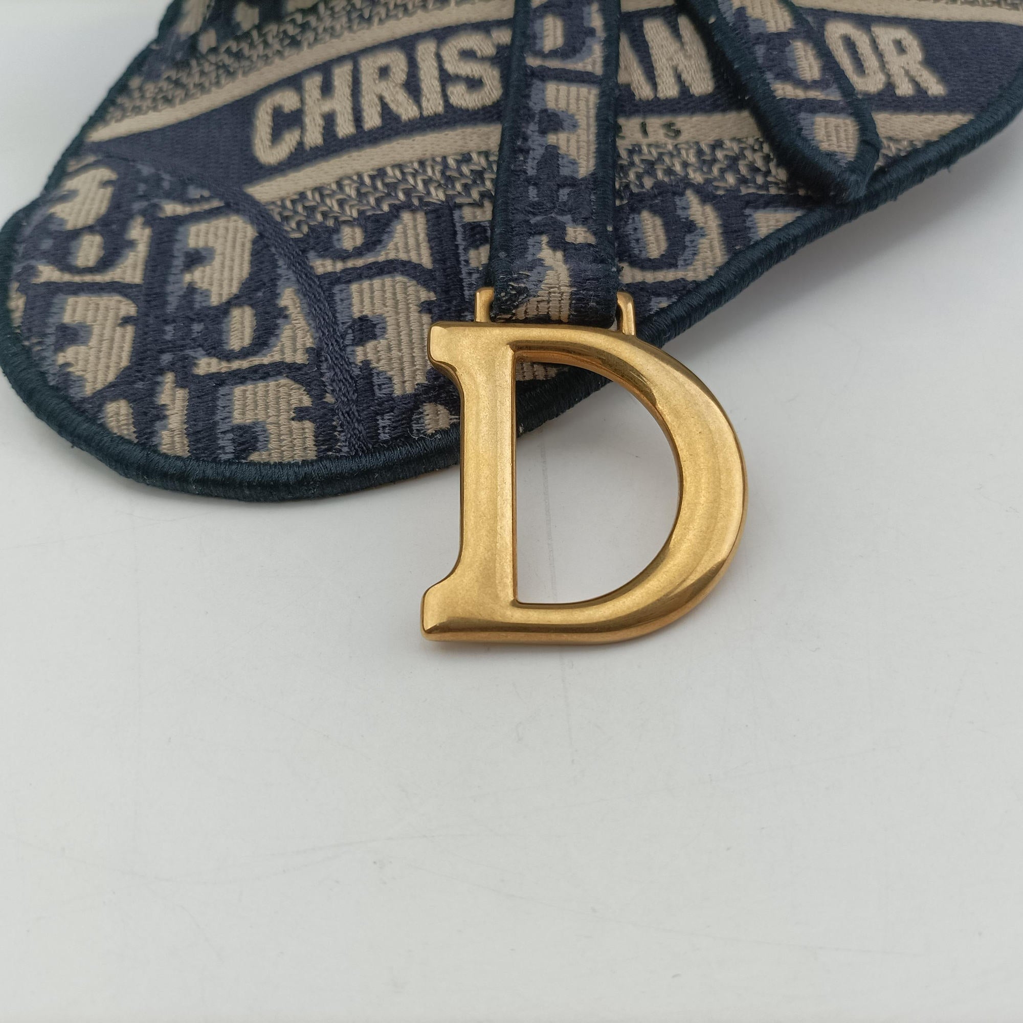 Vintage Christian Dior Saddle Gray×Navy Jacquard  bum bag/waist bag | stylenewstar