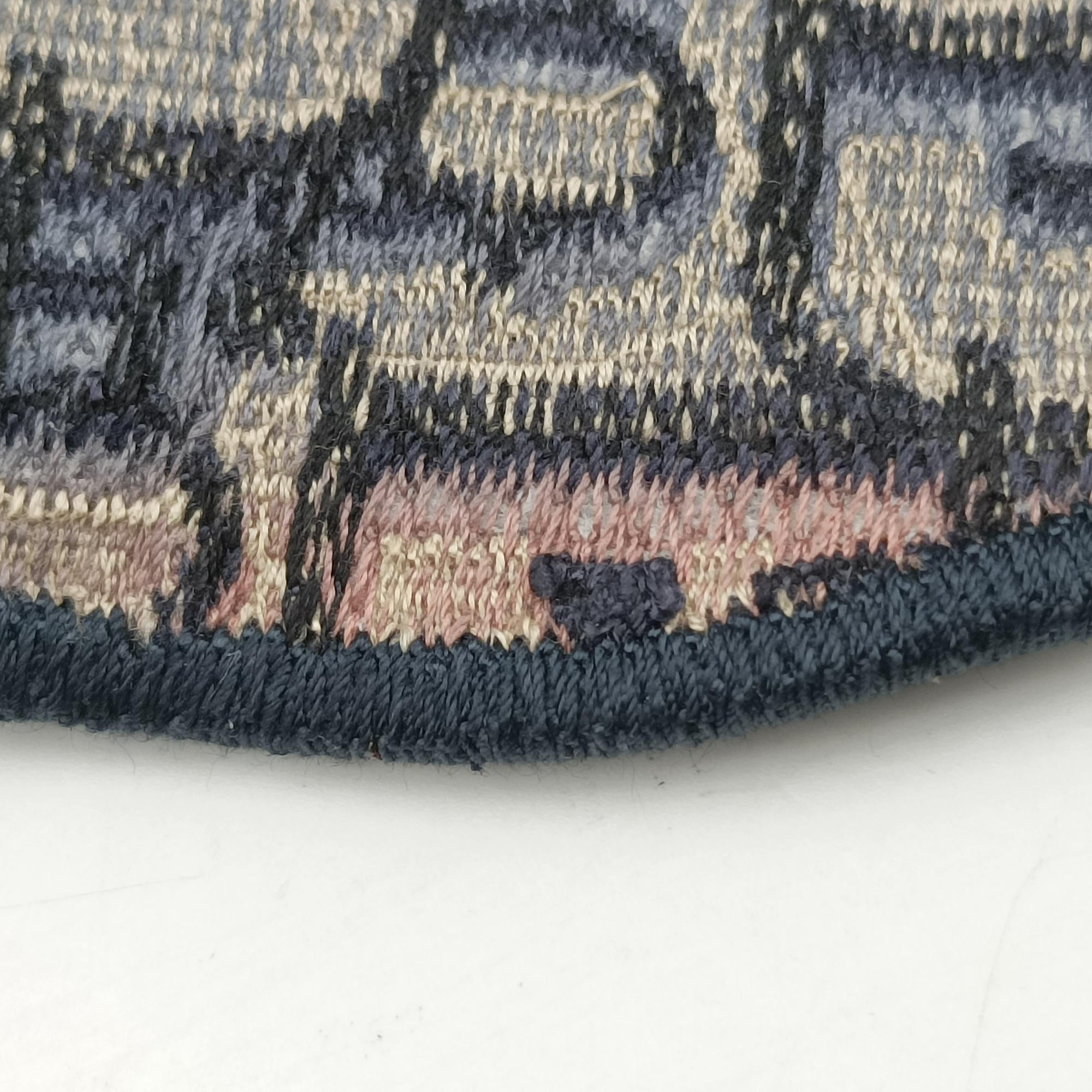 Vintage Christian Dior Saddle Gray×Navy Jacquard  bum bag/waist bag | stylenewstar