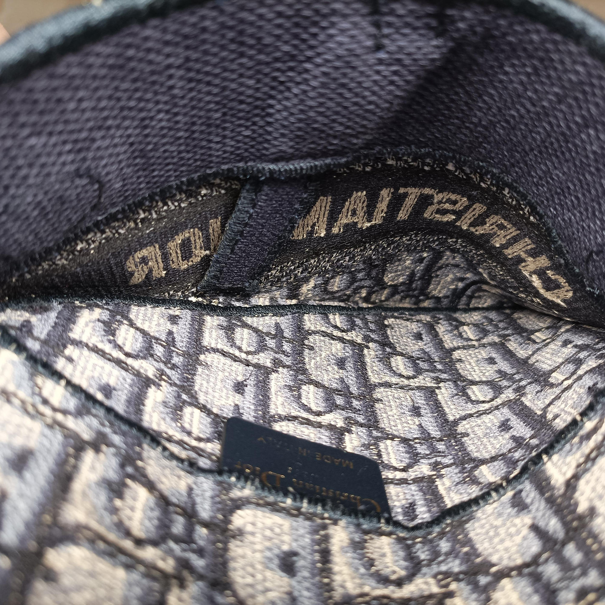 Vintage Christian Dior Saddle Gray×Navy Jacquard  bum bag/waist bag | stylenewstar