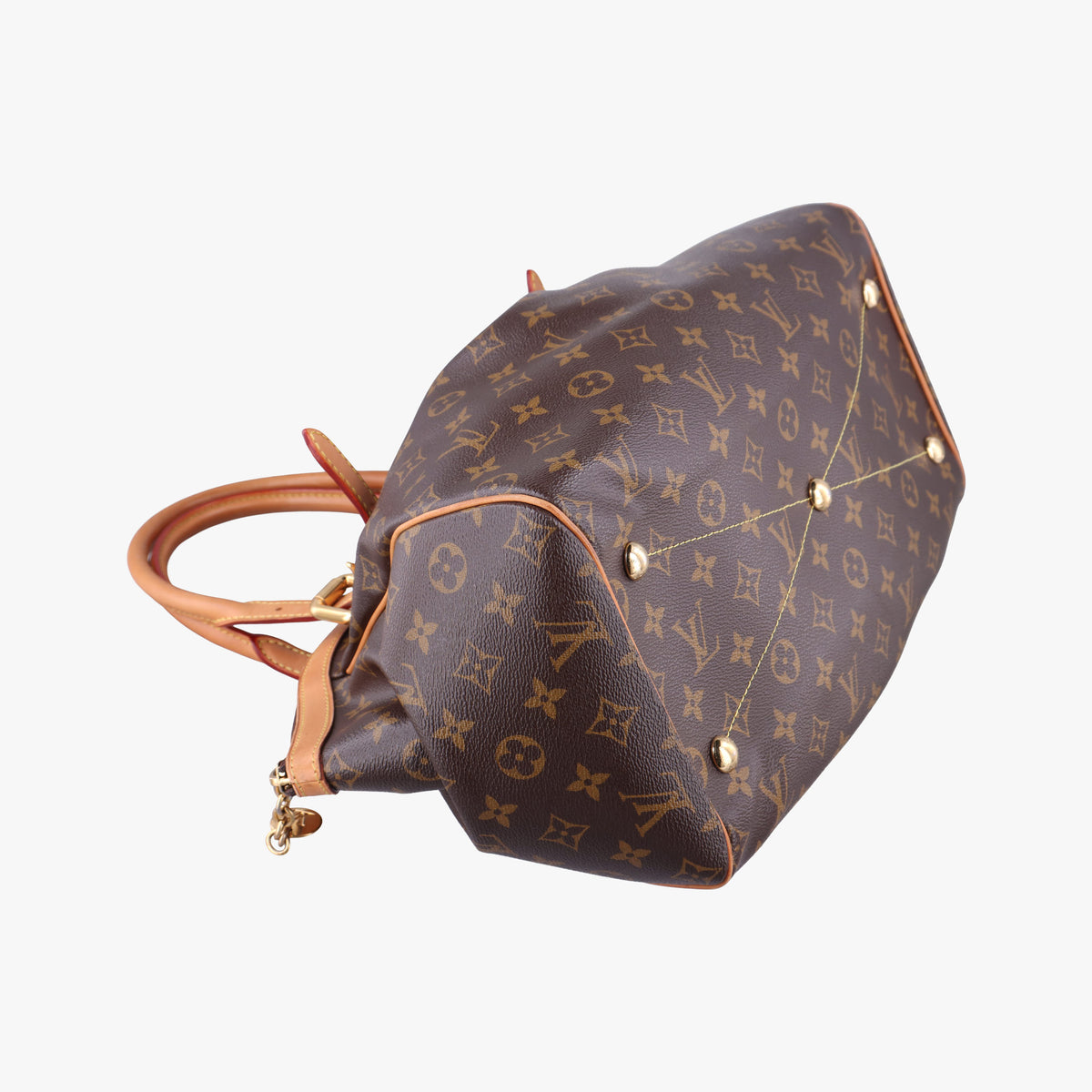 Pre-owned Louis Vuitton TIVOLI GM Brown Monogram Canvas M40144 handbag | stylenewstar
