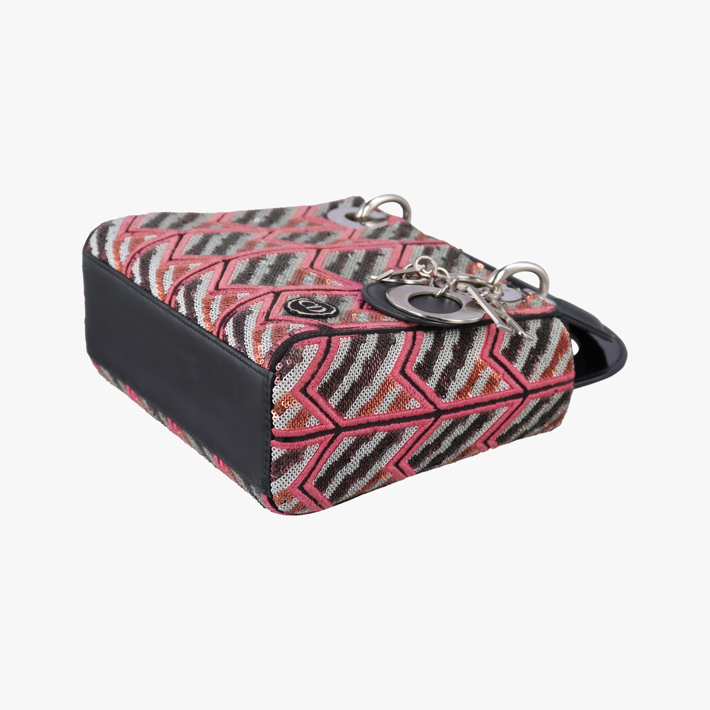 Pre-owned Christian Dior Lady Dior Multicolour Sequins￡ leather  shoulderbag | stylenewstar