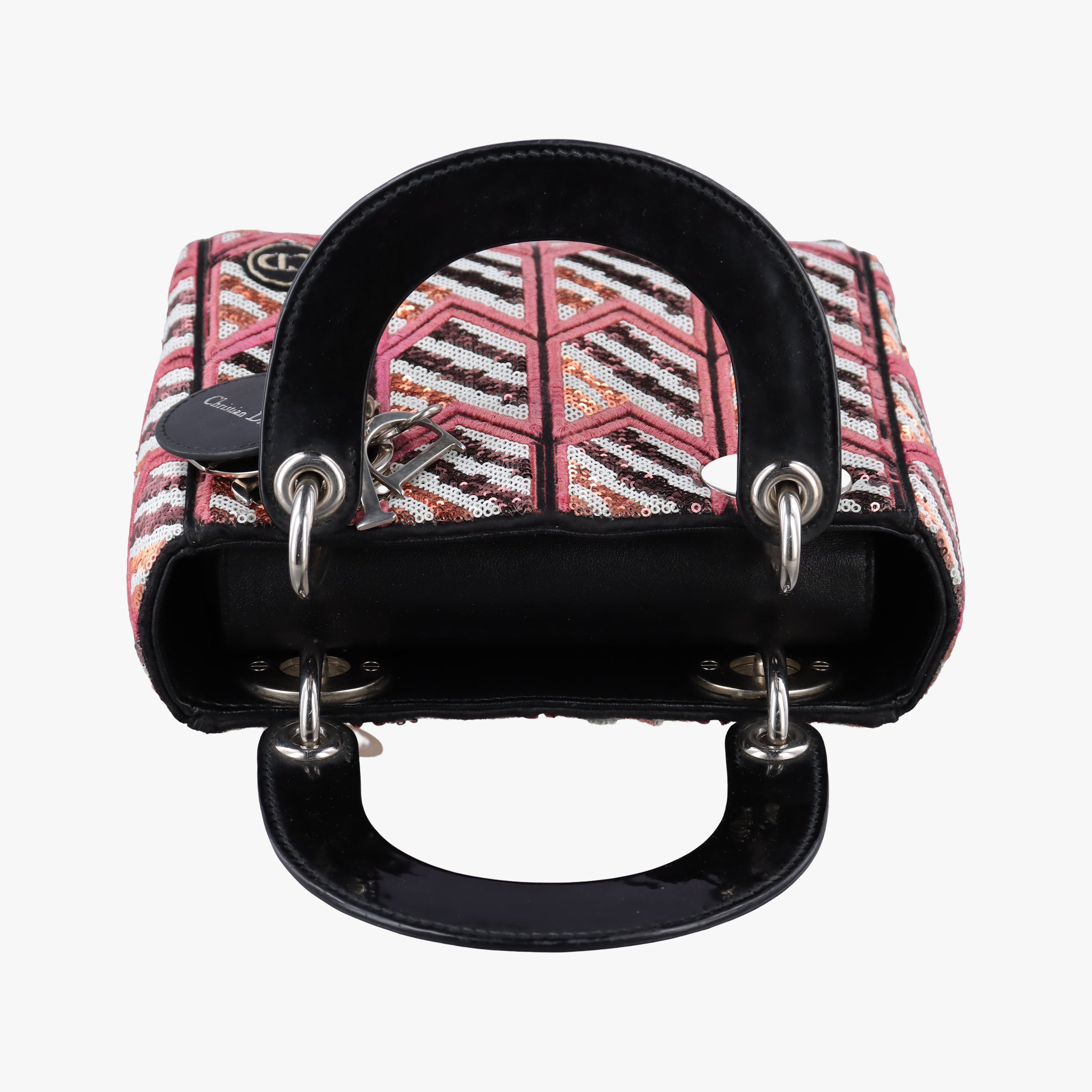 Pre-owned Christian Dior Lady Dior Multicolour Sequins￡ leather  shoulderbag | stylenewstar