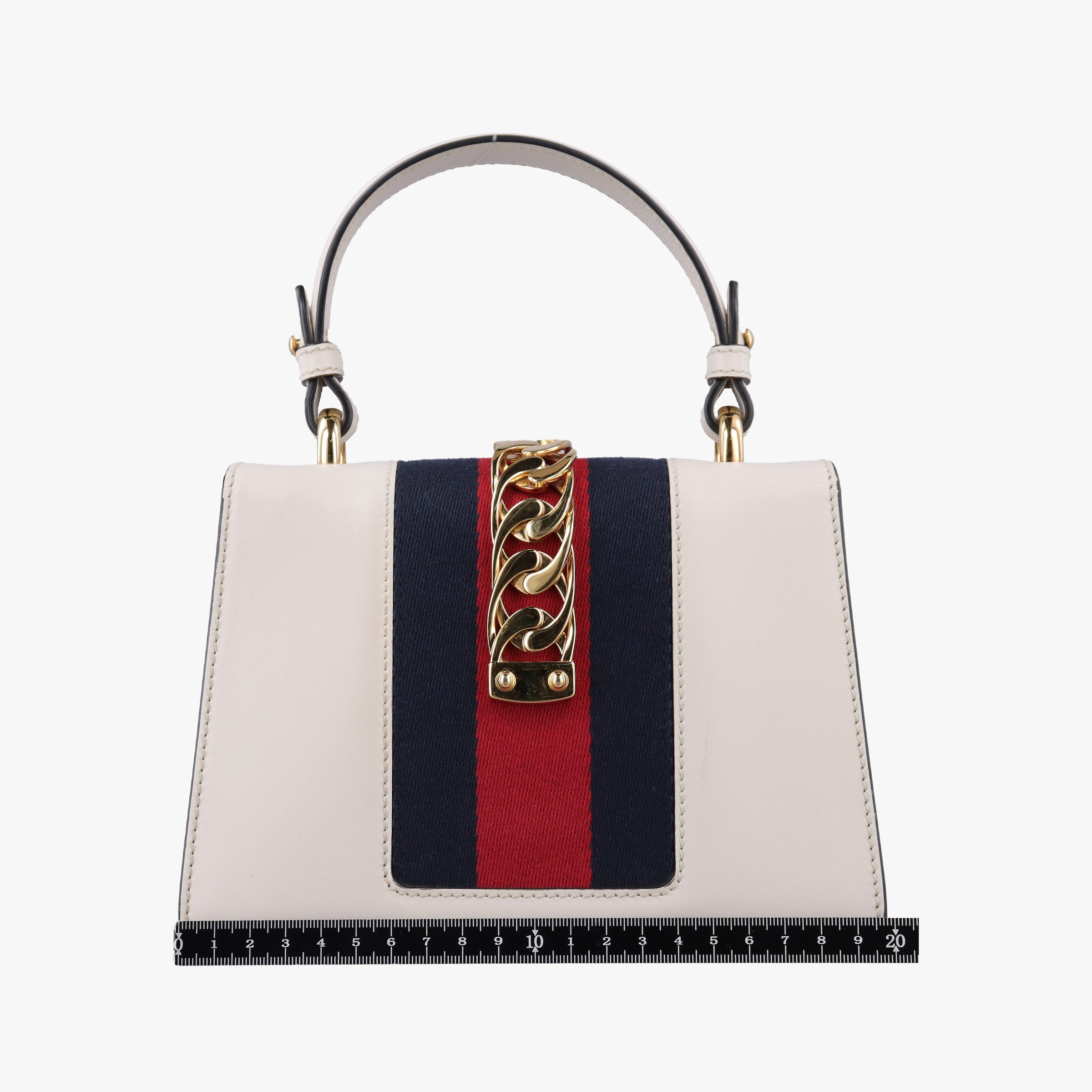 Vintage Gucci Sylvie Ivory×navy×red Leather 470270 shoulderbag | stylenewstar