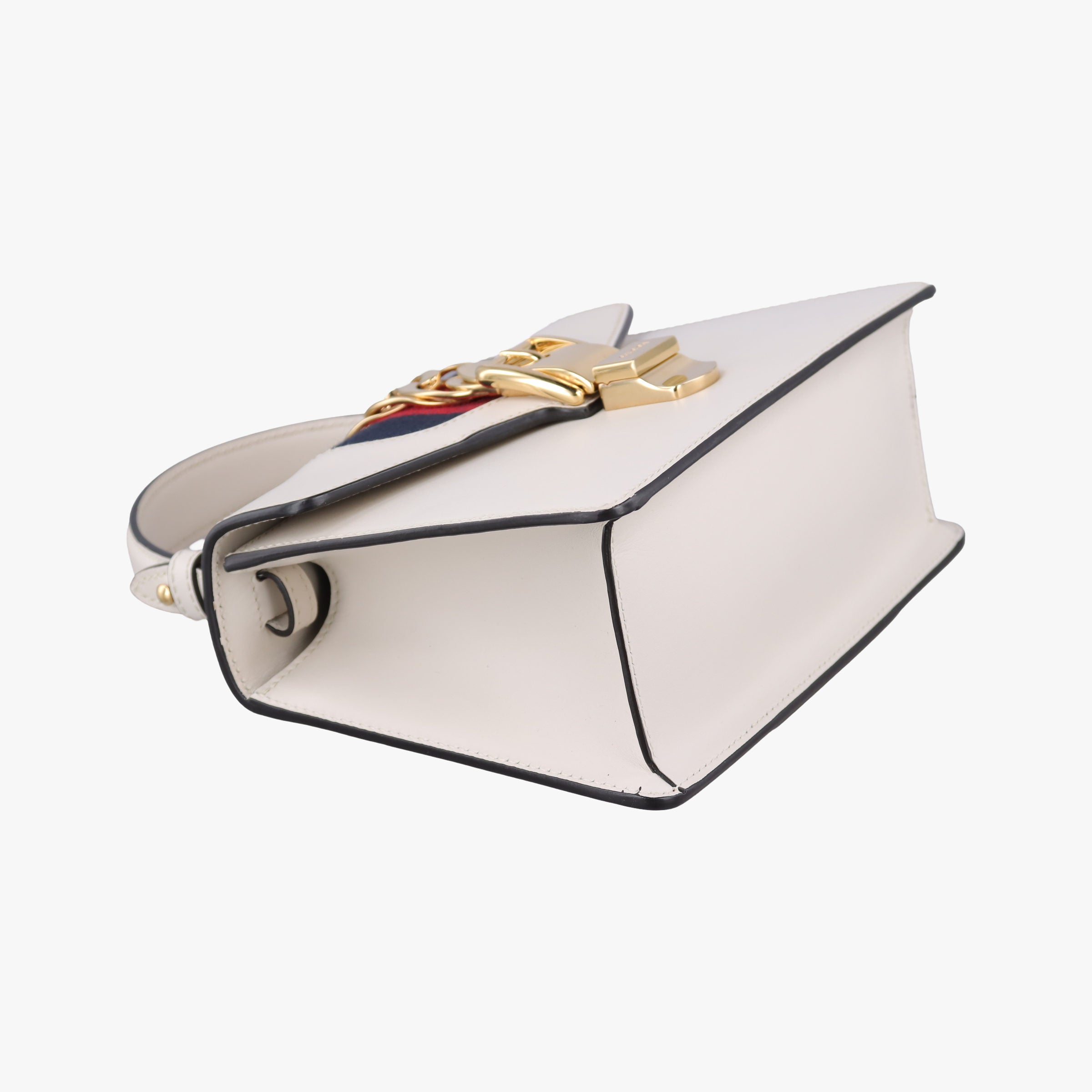 Vintage Gucci Sylvie Ivory×navy×red Leather 470270 shoulderbag | stylenewstar