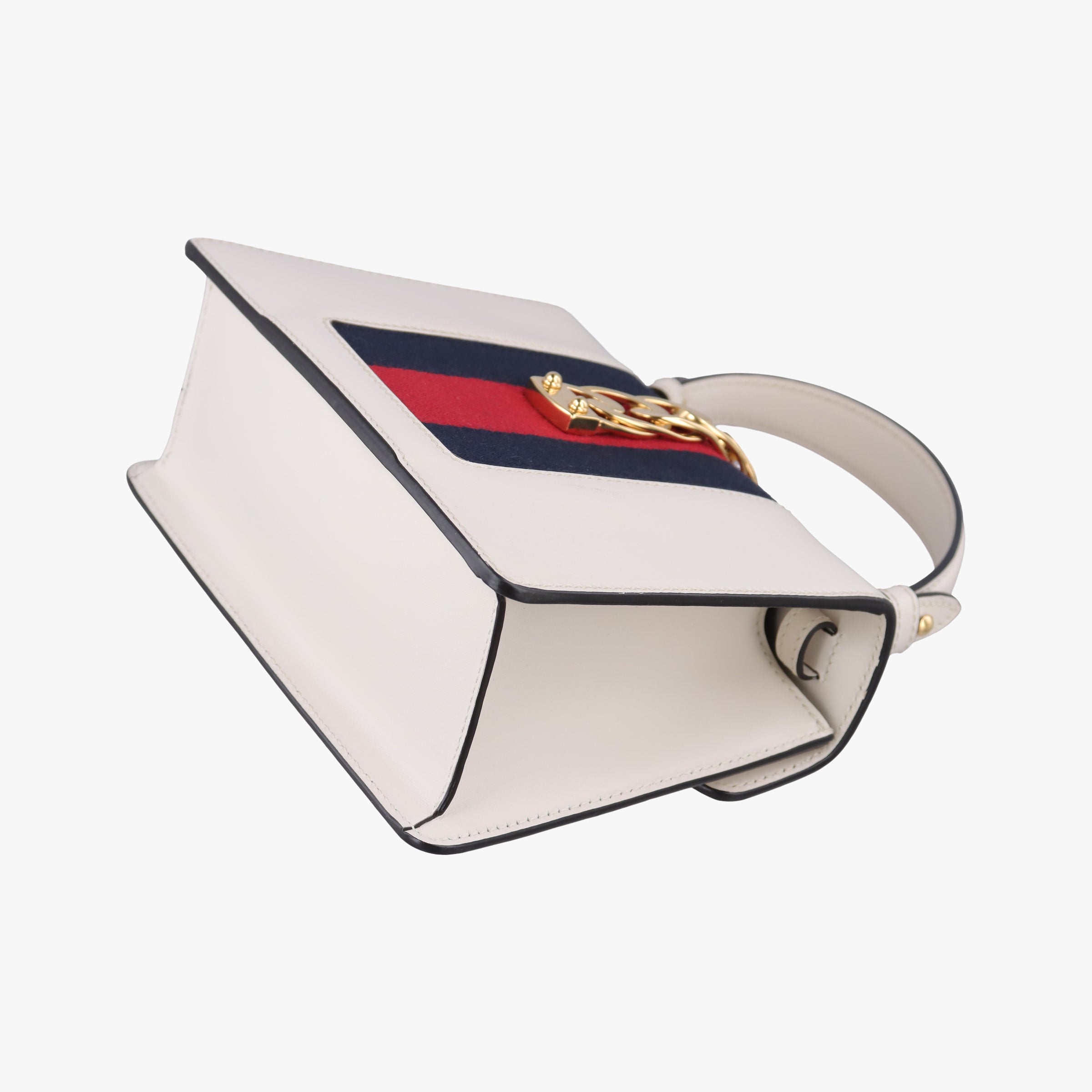 Vintage Gucci Sylvie Ivory×navy×red Leather 470270 shoulderbag | stylenewstar