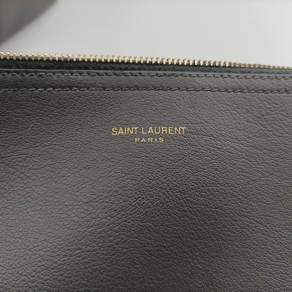 Secondhand Yves Saint Laurent Shopper Grey Leather 600281 shoulderbag | stylenewstar