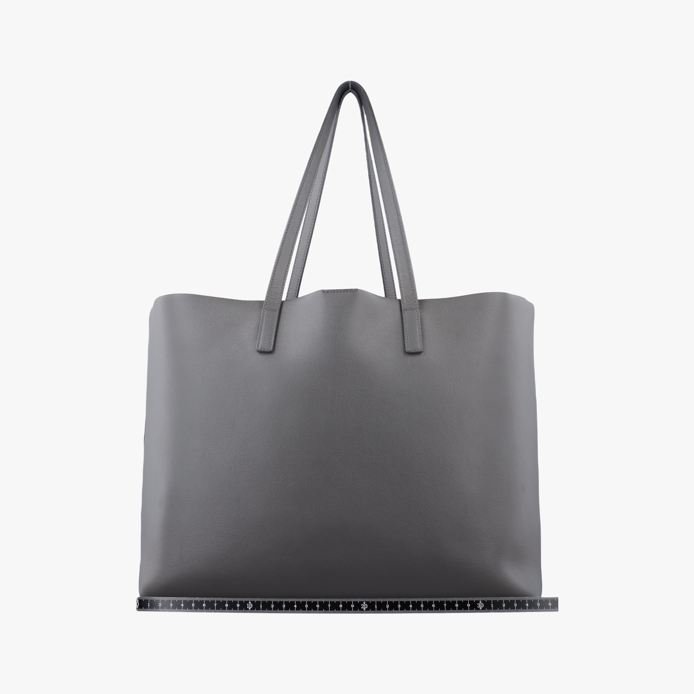 Secondhand Yves Saint Laurent Shopper Grey Leather 600281 shoulderbag | stylenewstar