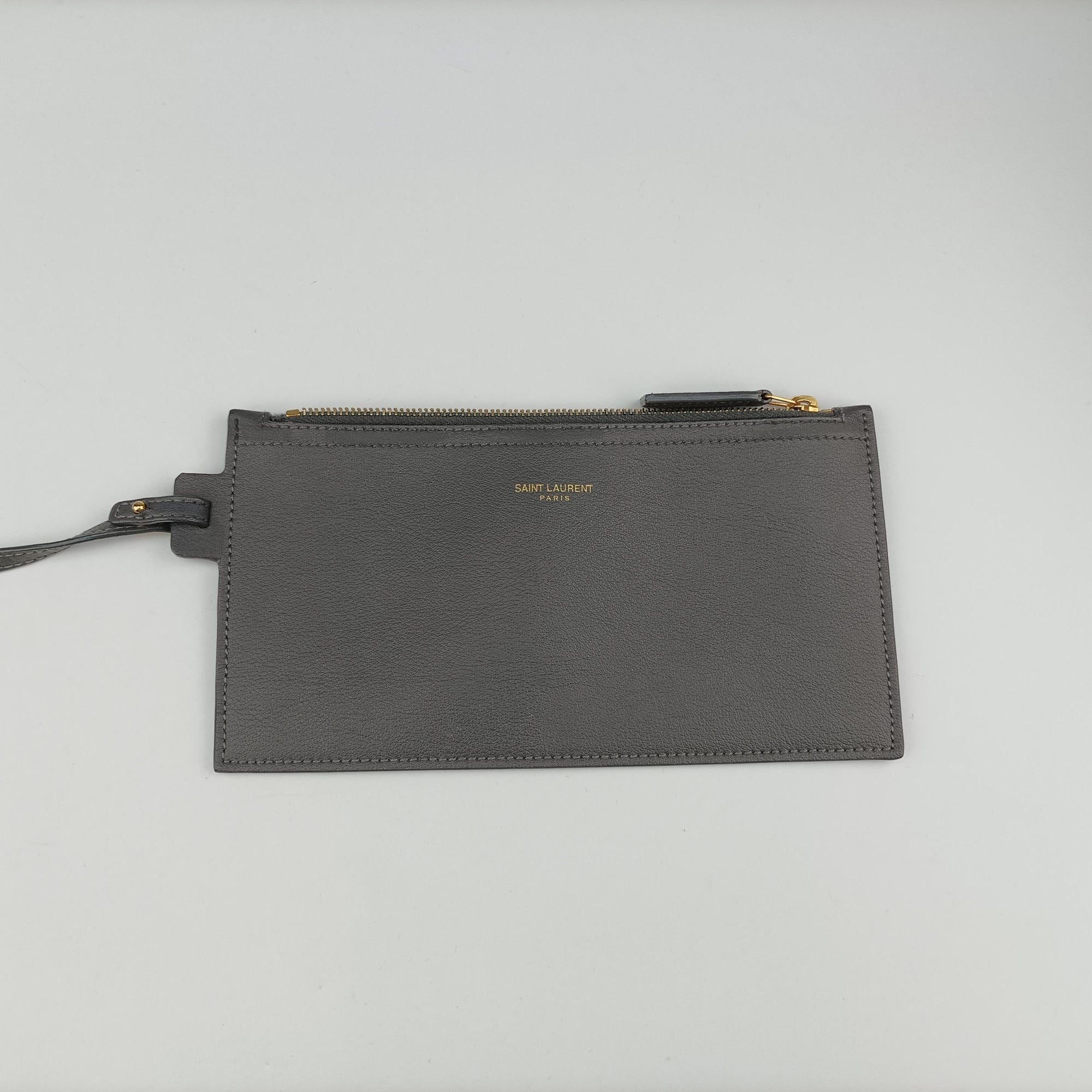 Secondhand Yves Saint Laurent Shopper Grey Leather 600281 shoulderbag | stylenewstar