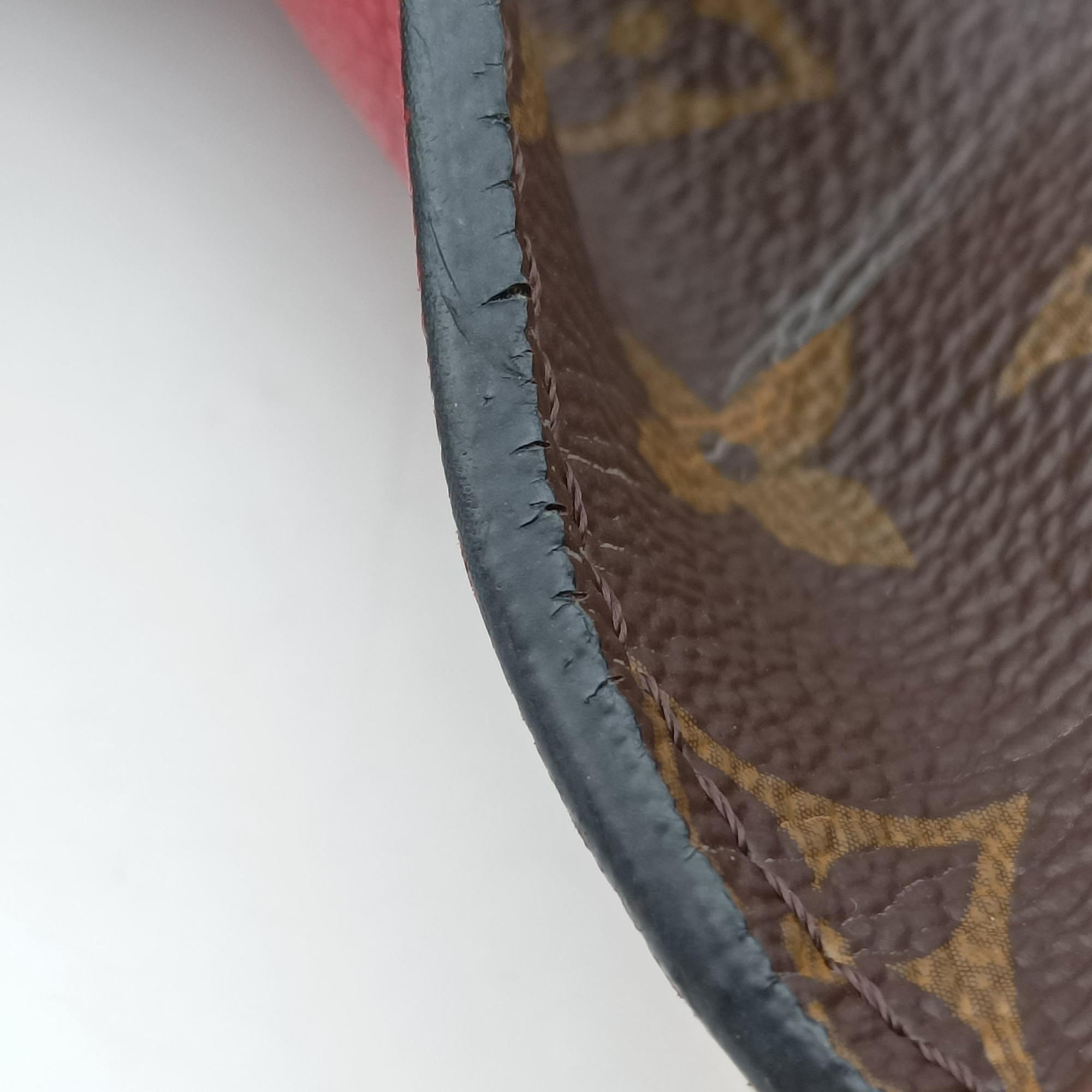 Pre-owned Louis Vuitton SAINT PLACIDE brown×CERISE Monogram Canvas×calf leather M43713 shoulderbag | stylenewstar