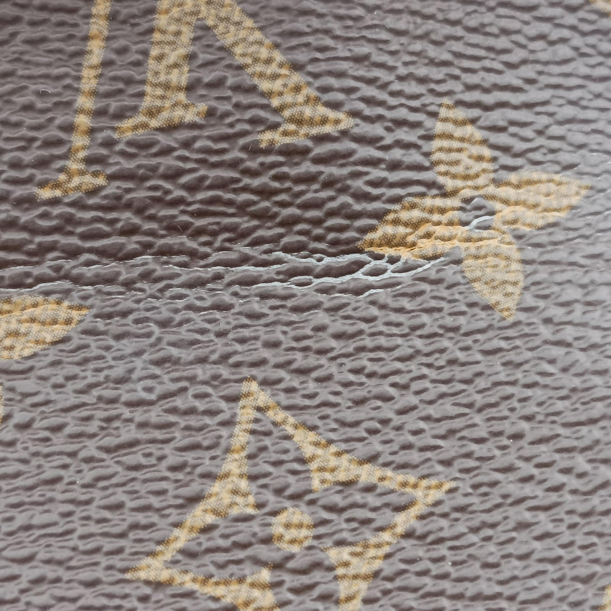 Pre-owned Louis Vuitton SAINT PLACIDE brown×CERISE Monogram Canvas×calf leather M43713 shoulderbag | stylenewstar