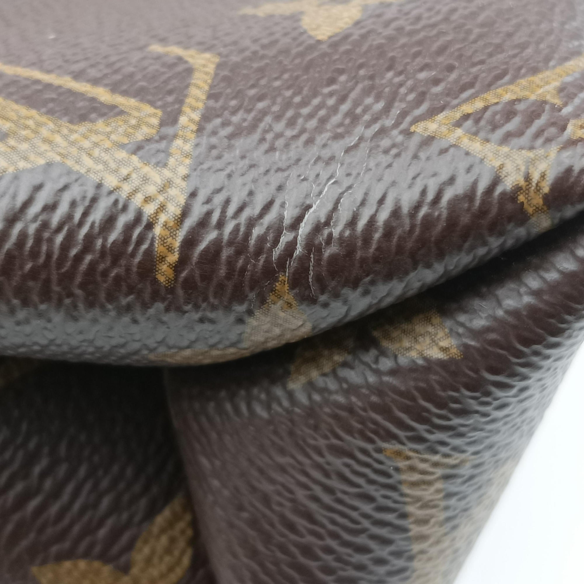 Pre-owned Louis Vuitton SAINT PLACIDE brown×CERISE Monogram Canvas×calf leather M43713 shoulderbag | stylenewstar