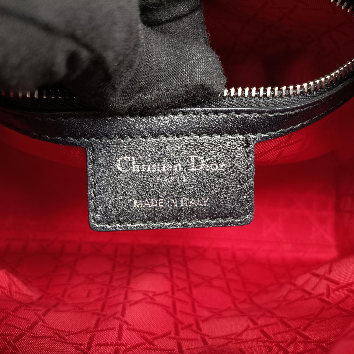 Pre-owned Christian Dior Lady Dior Black lambskin  shoulderbag | stylenewstar