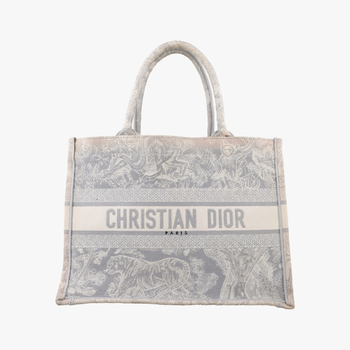 Pre-owned Christian Dior Toile de Jouy Grey canvas  handbag | stylenewstar