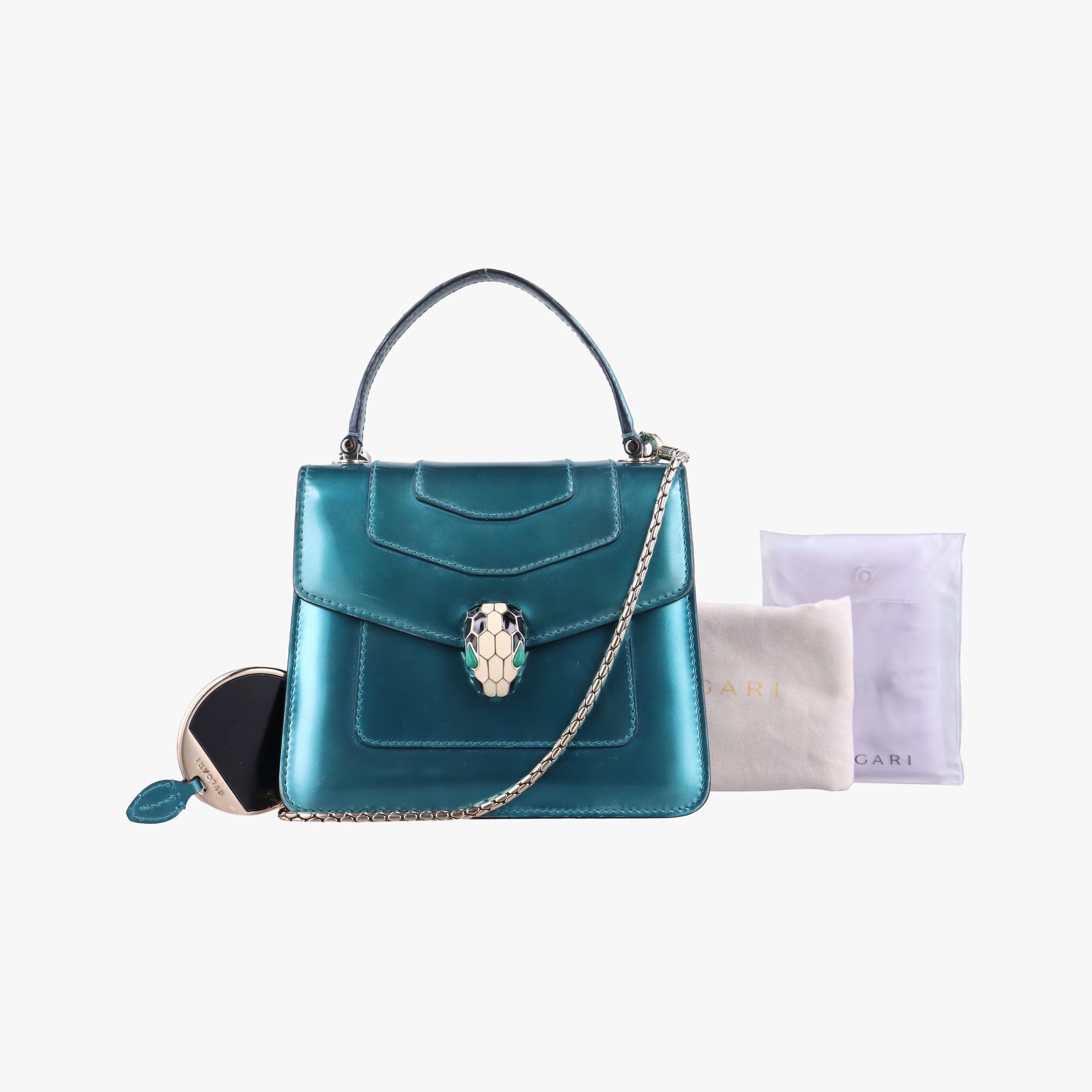 Pre-owned Bvlgari SERPENTI FOREVER Blue Enamel  shoulderbag | stylenewstar