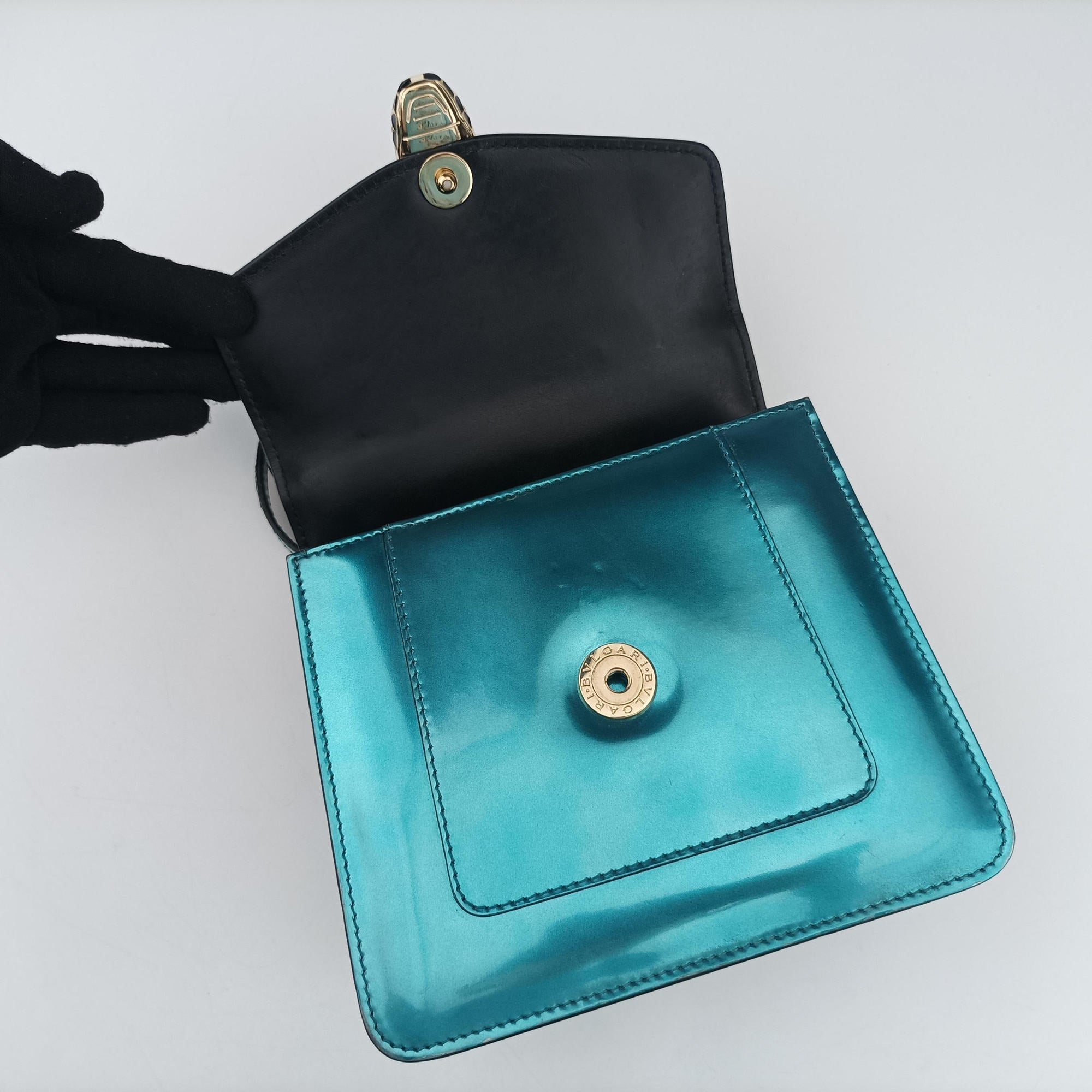 Pre-owned Bvlgari SERPENTI FOREVER Blue Enamel  shoulderbag | stylenewstar