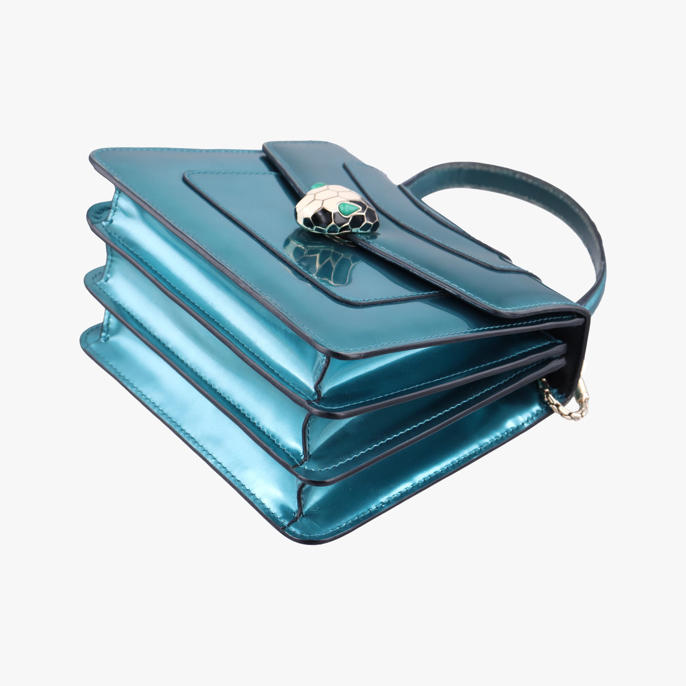 Pre-owned Bvlgari SERPENTI FOREVER Blue Enamel  shoulderbag | stylenewstar