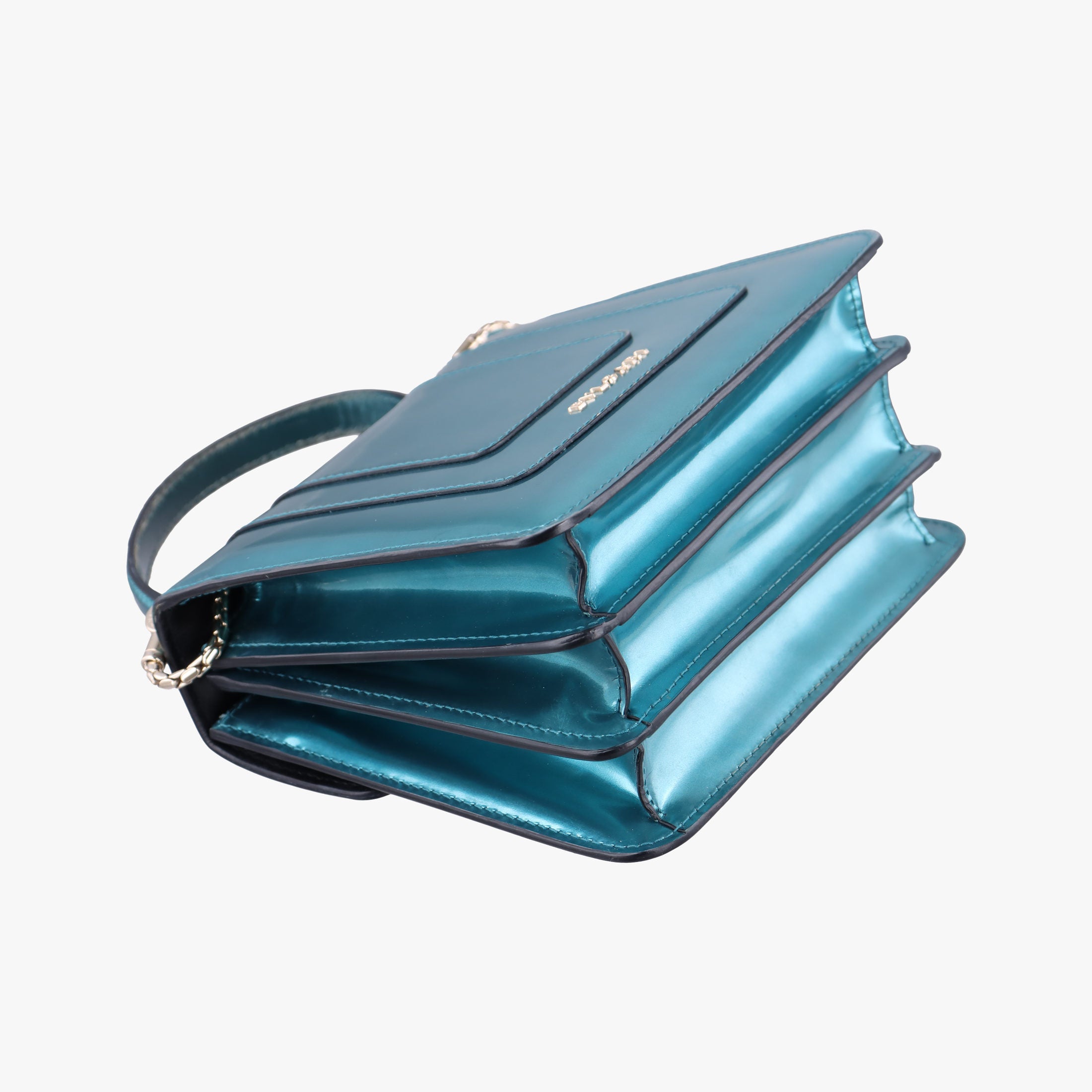Pre-owned Bvlgari SERPENTI FOREVER Blue Enamel  shoulderbag | stylenewstar