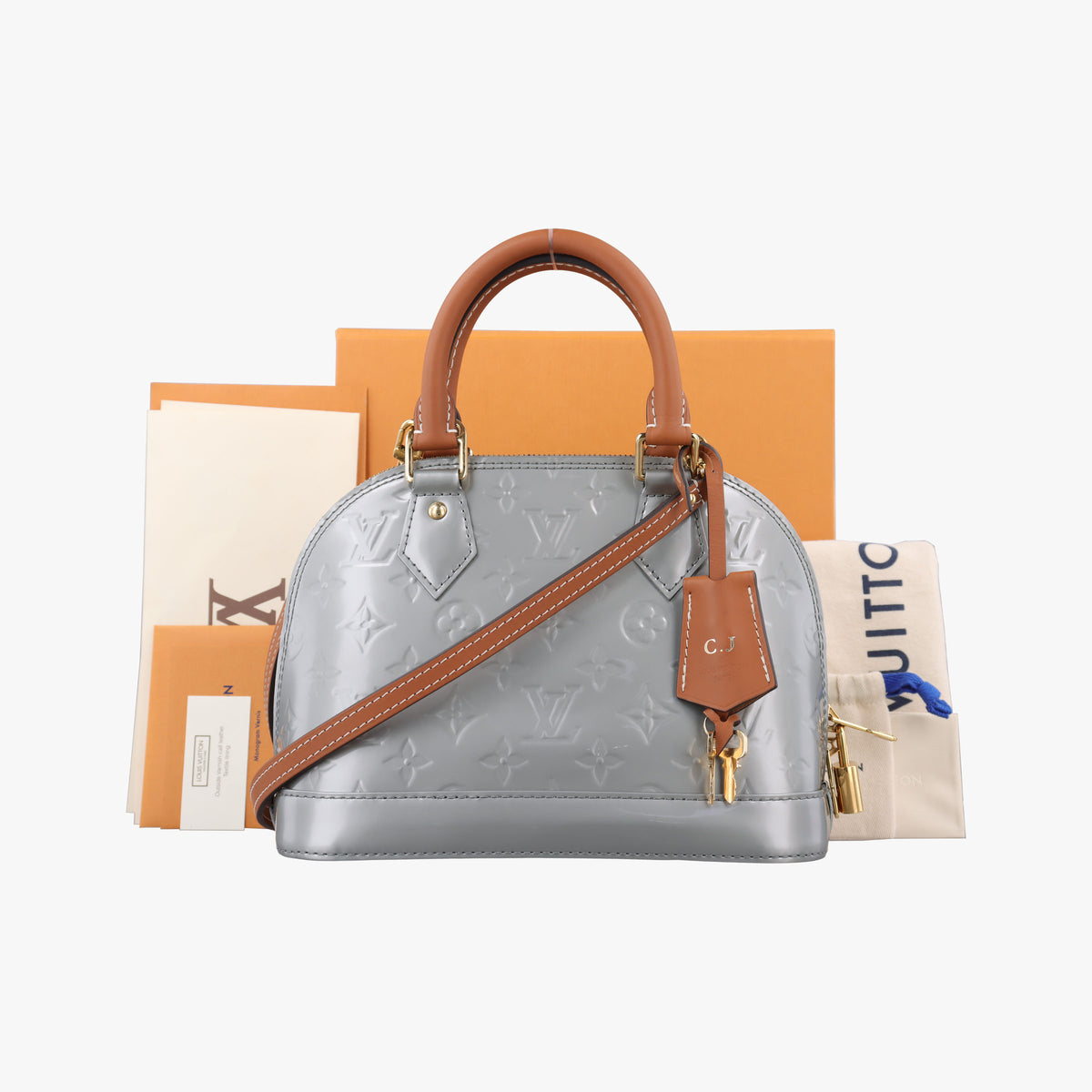 Pre-owned Louis Vuitton Alma BB Argent Monogram Vernis M90484 shoulderbag | stylenewstar