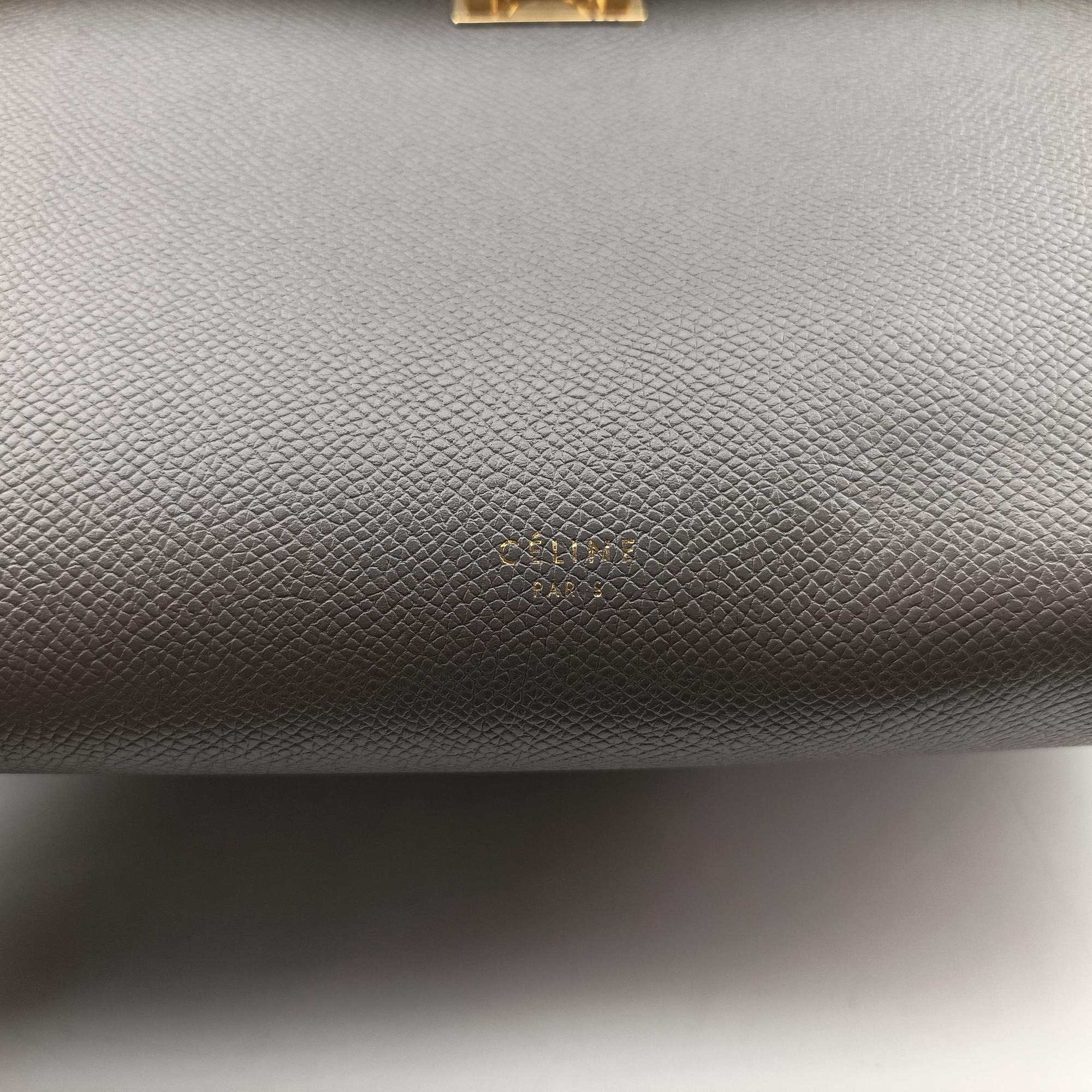 Vintage Celine Belt Mini Grey Leather  shoulderbag | stylenewstar