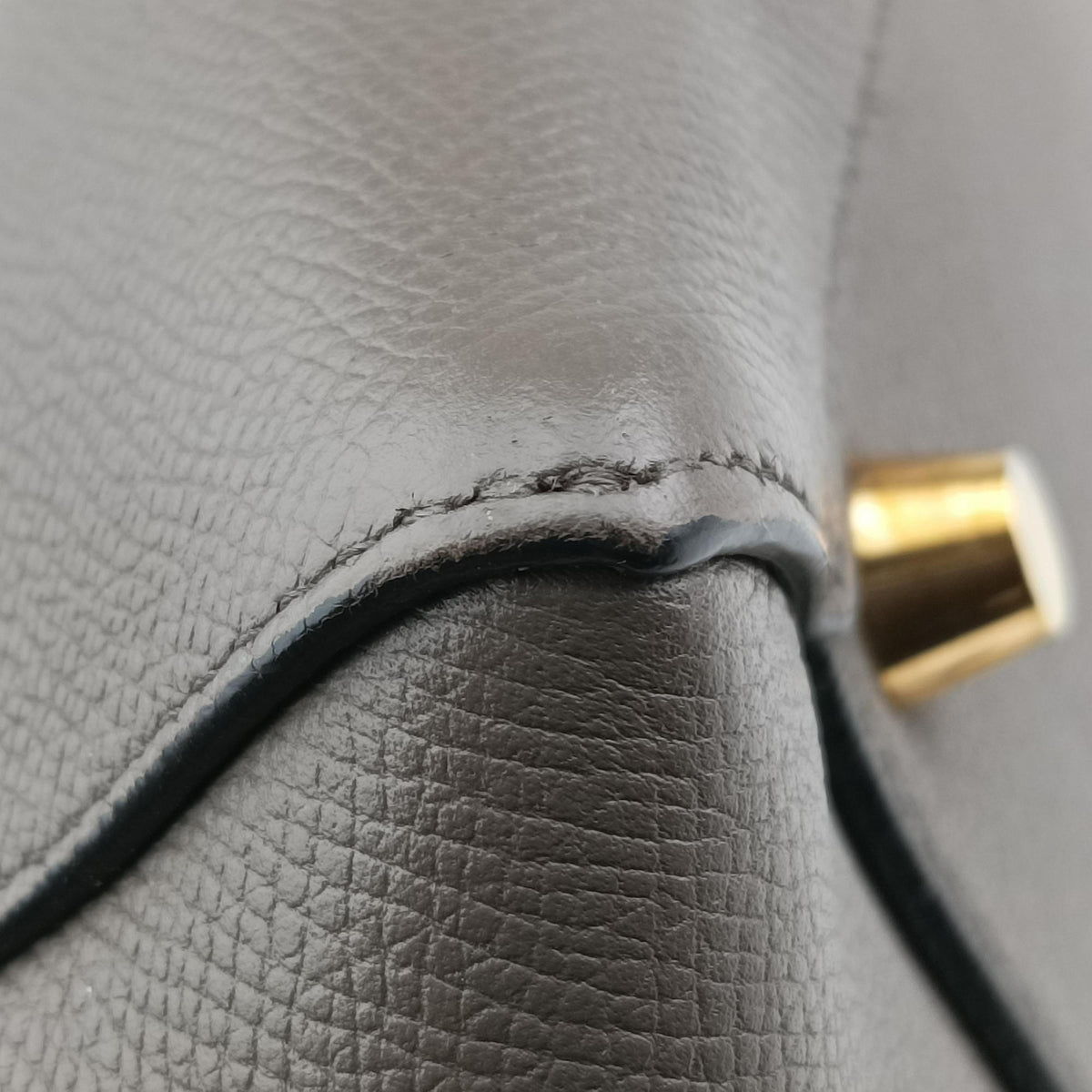 Vintage Celine Belt Mini Grey Leather  shoulderbag | stylenewstar