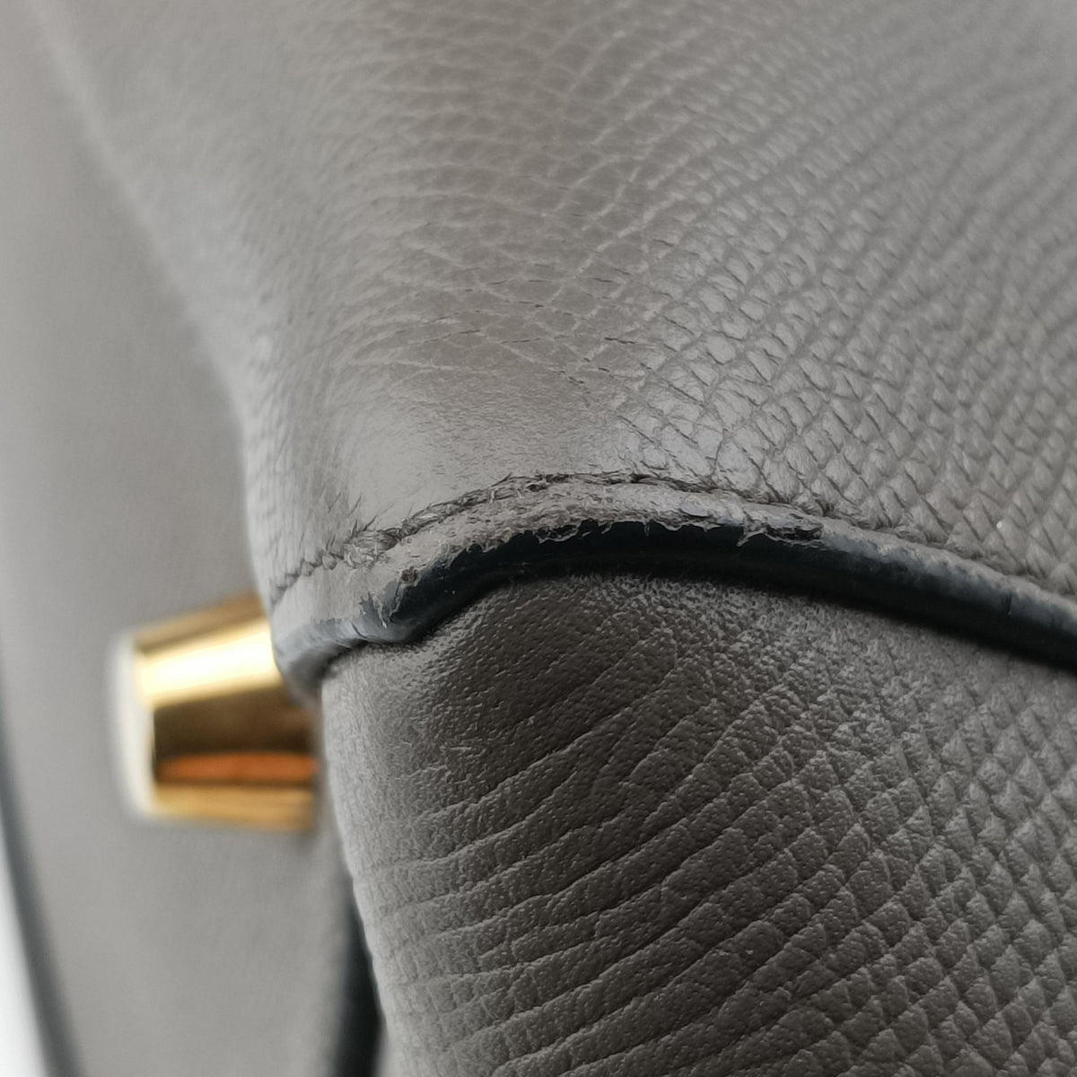 Vintage Celine Belt Mini Grey Leather  shoulderbag | stylenewstar