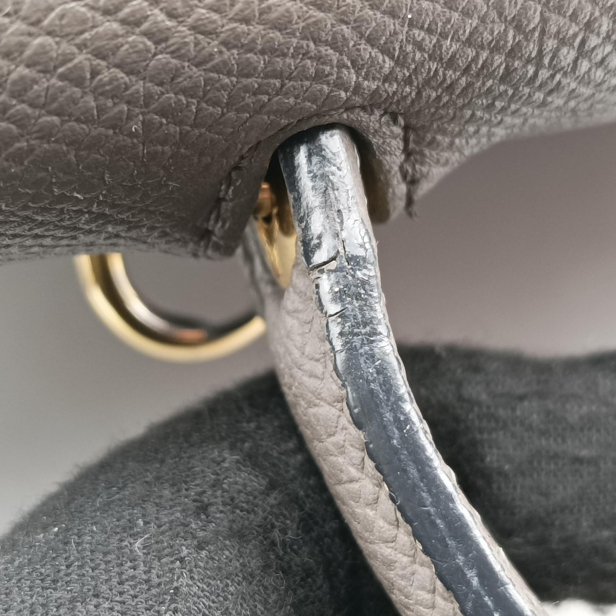Vintage Celine Belt Mini Grey Leather  shoulderbag | stylenewstar