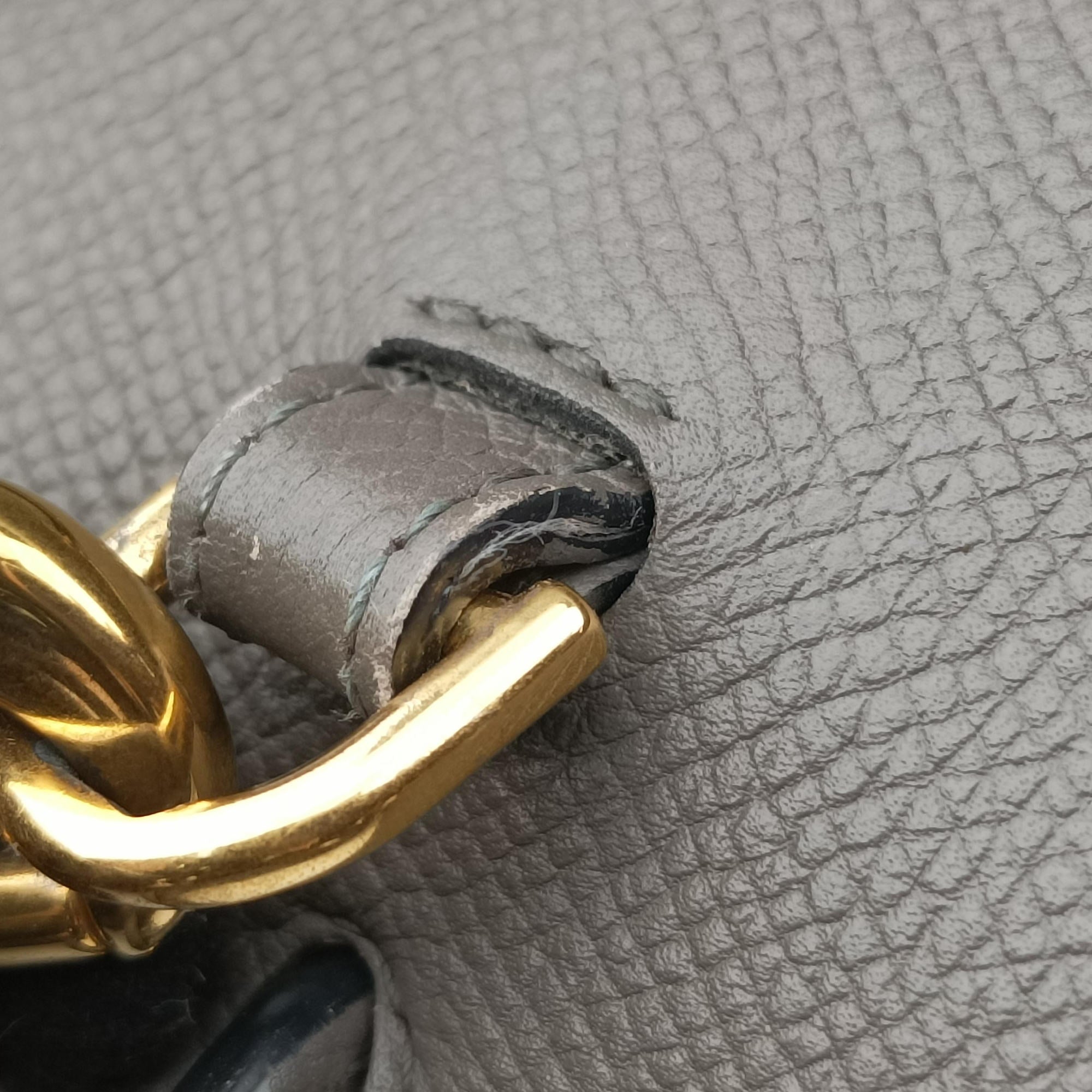 Vintage Celine Belt Mini Grey Leather  shoulderbag | stylenewstar
