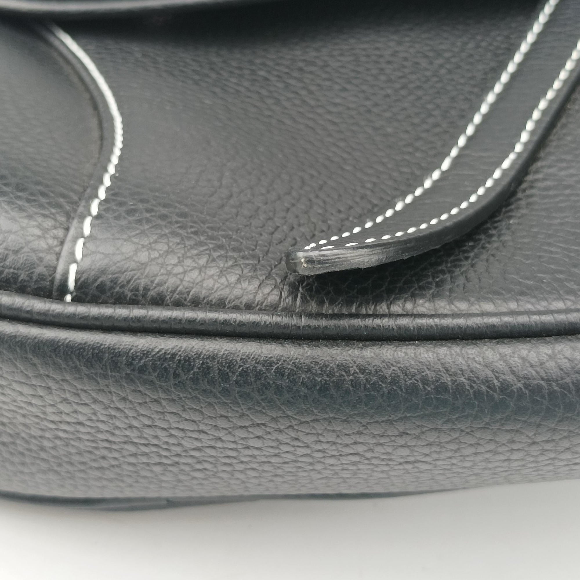 Vintage Christian Dior saddle Black leather  bum bag/waist bag | stylenewstar