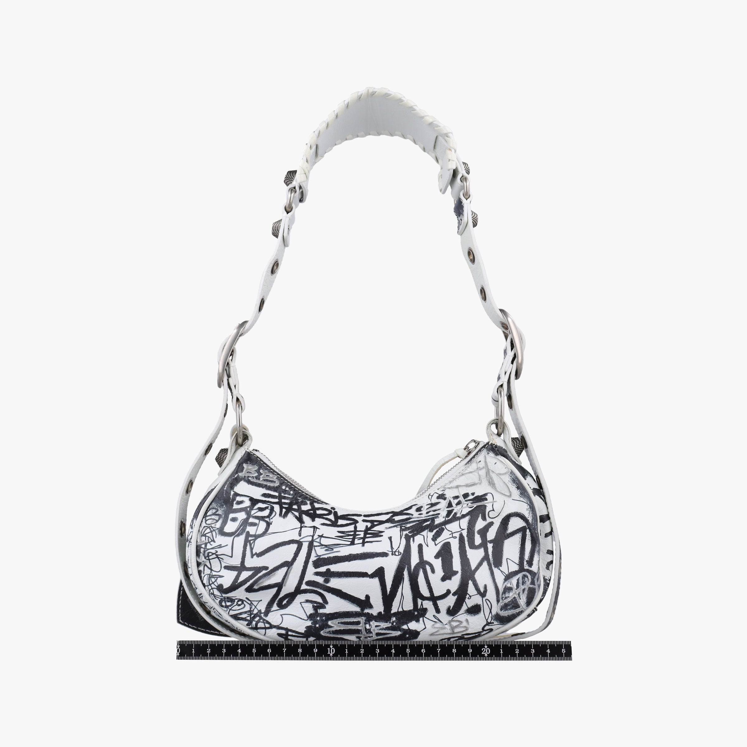 Vintage Balenciaga Le Cagole White × Black lambskin  shoulderbag | stylenewstar
