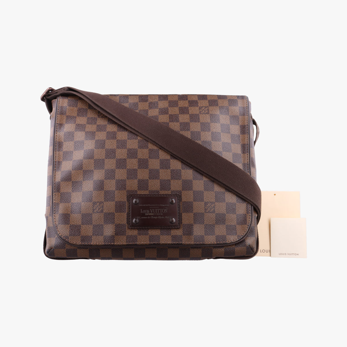 Secondhand Louis Vuitton BROOKLYN MM EBENE Damier Canvas N51211 shoulderbag | stylenewstar