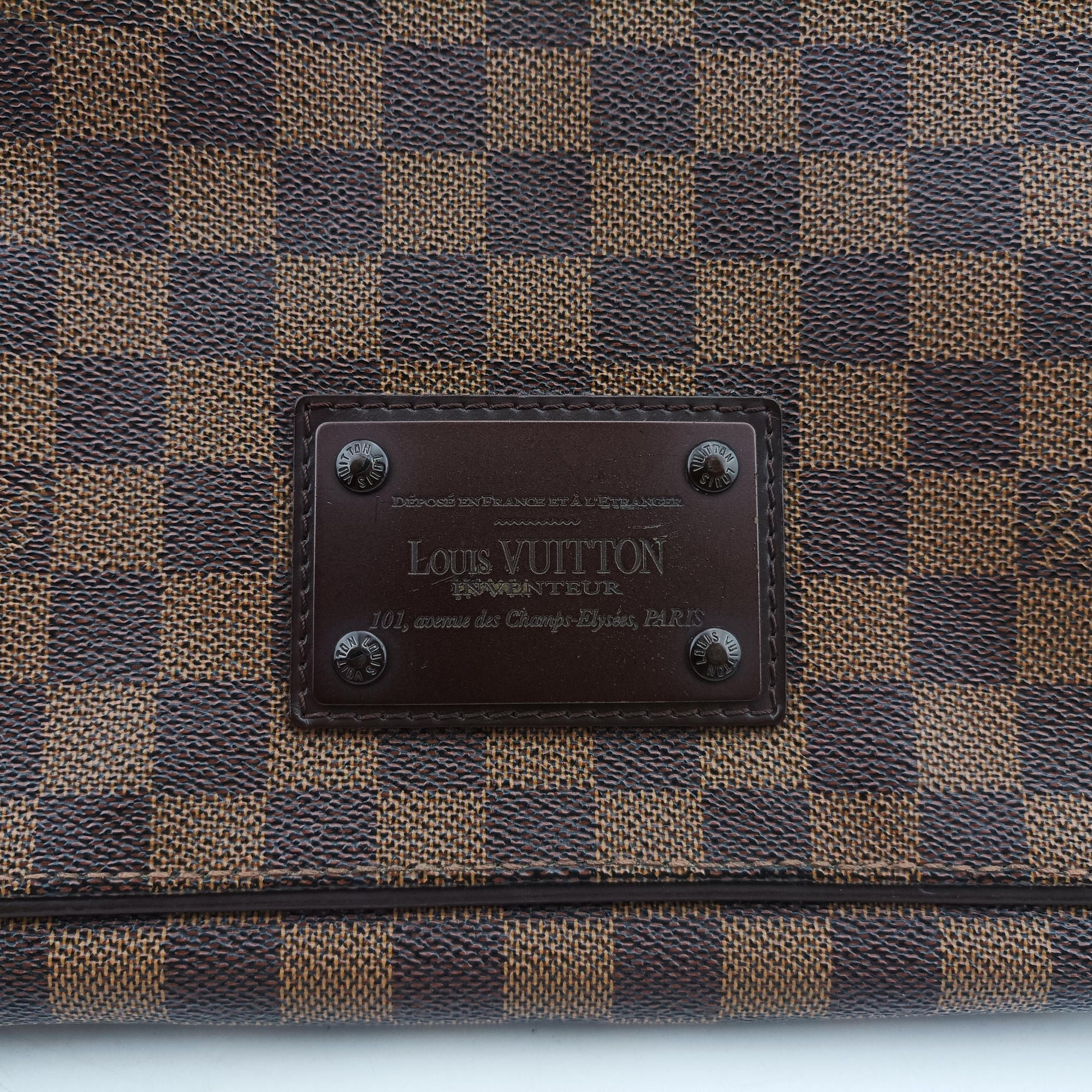 Secondhand Louis Vuitton BROOKLYN MM EBENE Damier Canvas N51211 shoulderbag | stylenewstar