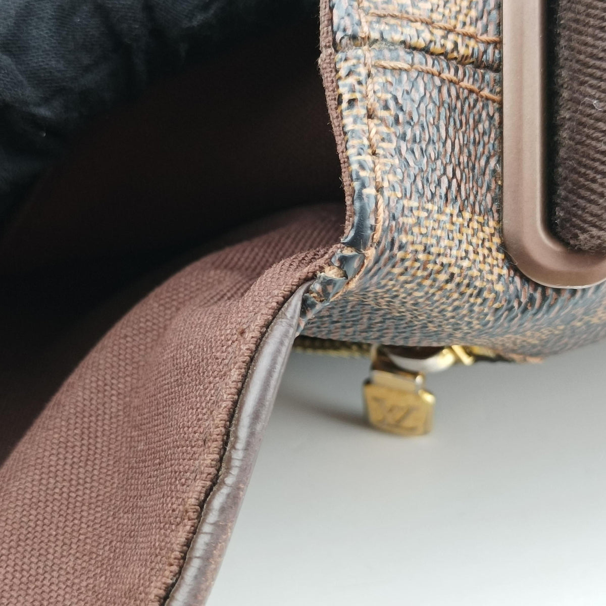 Secondhand Louis Vuitton BROOKLYN MM EBENE Damier Canvas N51211 shoulderbag | stylenewstar
