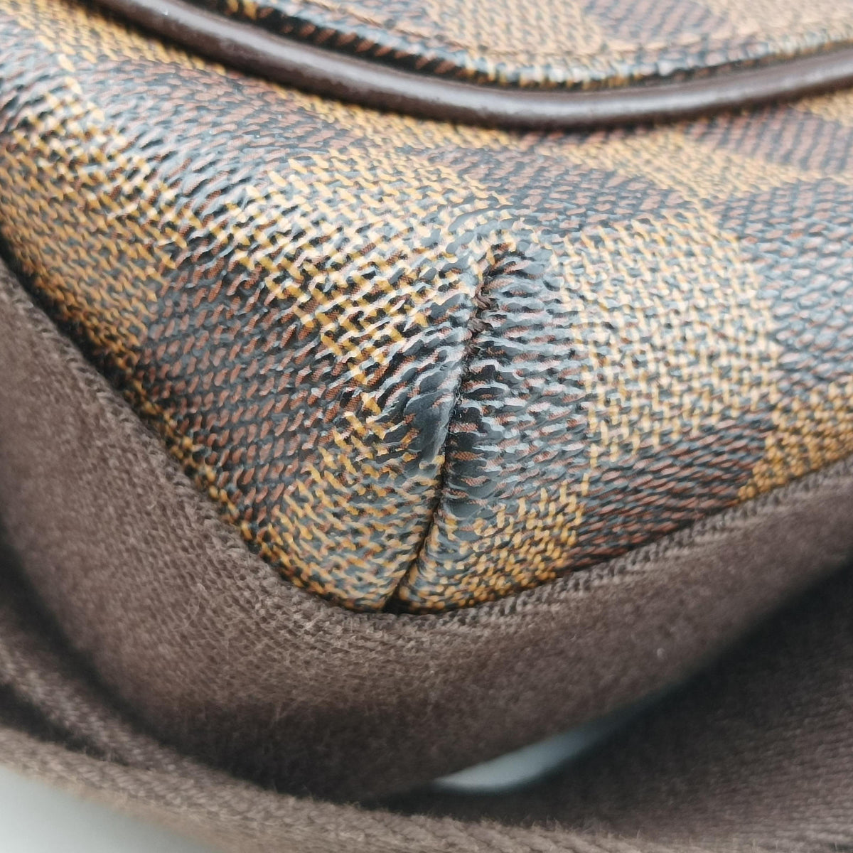 Secondhand Louis Vuitton BROOKLYN MM EBENE Damier Canvas N51211 shoulderbag | stylenewstar