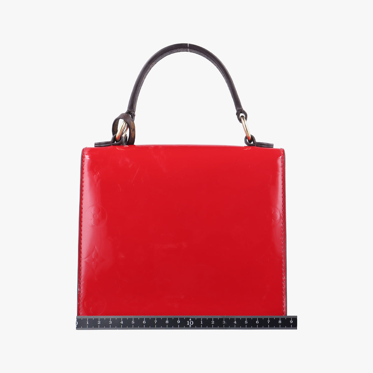 Pre-owned Louis Vuitton Spring street PM Scarlet Red Vernis×Epir×Monogram Canvas M90505 shoulderbag | stylenewstar