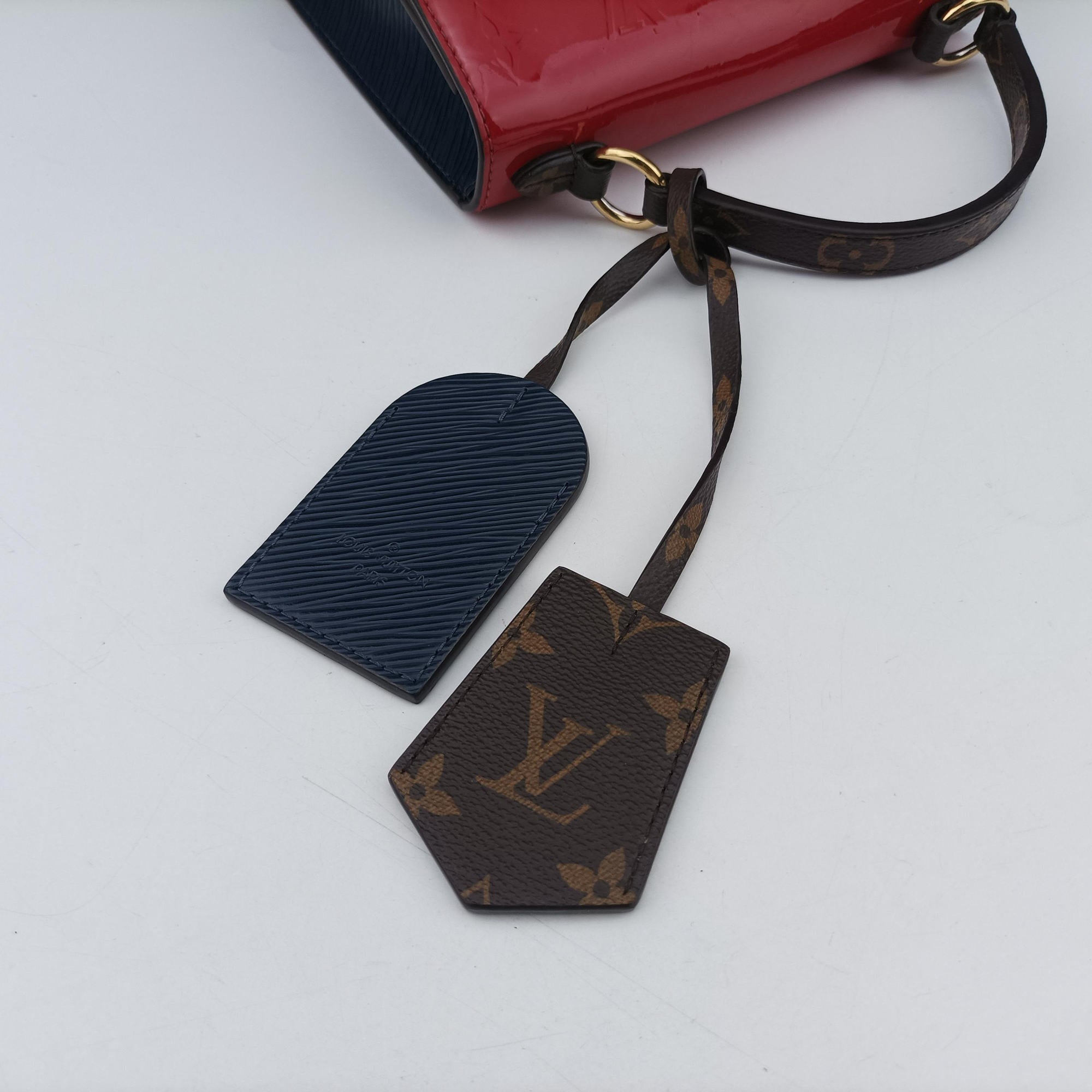 Pre-owned Louis Vuitton Spring street PM Scarlet Red Vernis×Epir×Monogram Canvas M90505 shoulderbag | stylenewstar