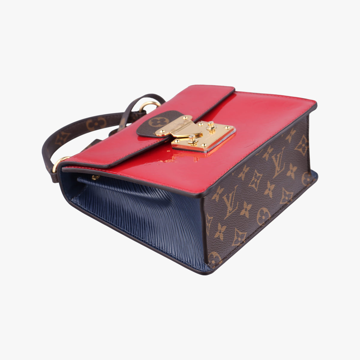 Pre-owned Louis Vuitton Spring street PM Scarlet Red Vernis×Epir×Monogram Canvas M90505 shoulderbag | stylenewstar