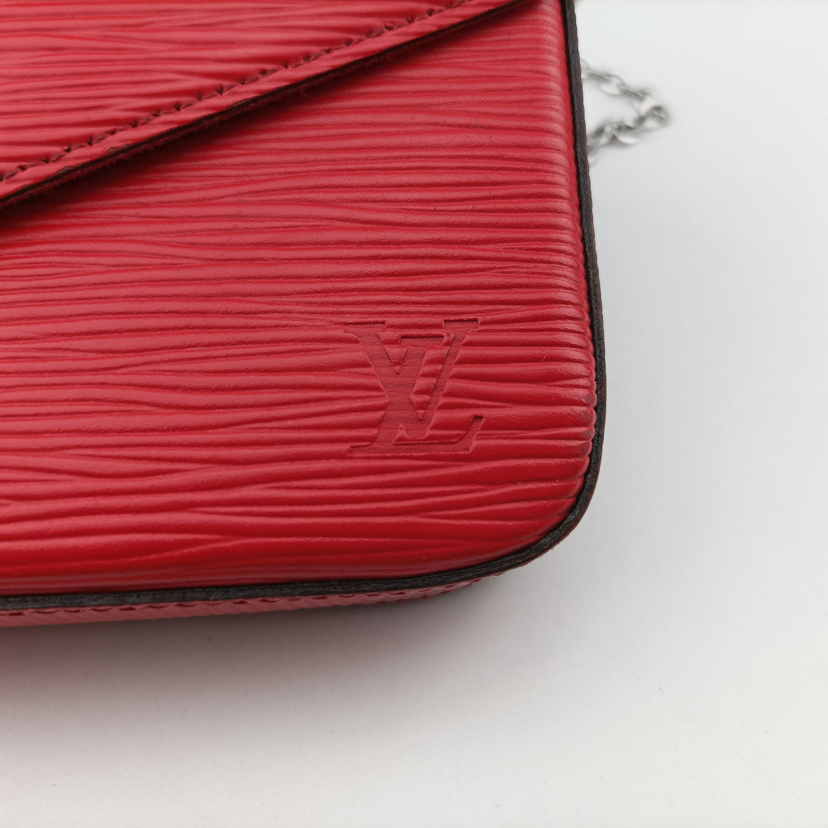 Pre-owned Louis Vuitton Pochette Felicie COQUELICOT Epi M41559 shoulderbag | stylenewstar