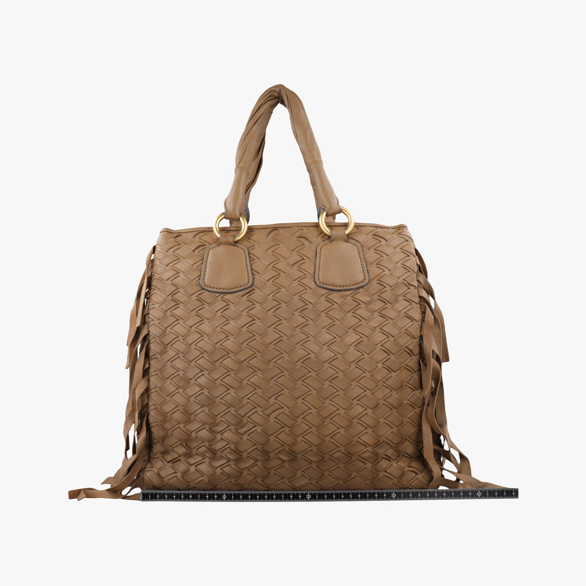 Vintage Miu Miu Intrecciato Brown leather  handbag | stylenewstar