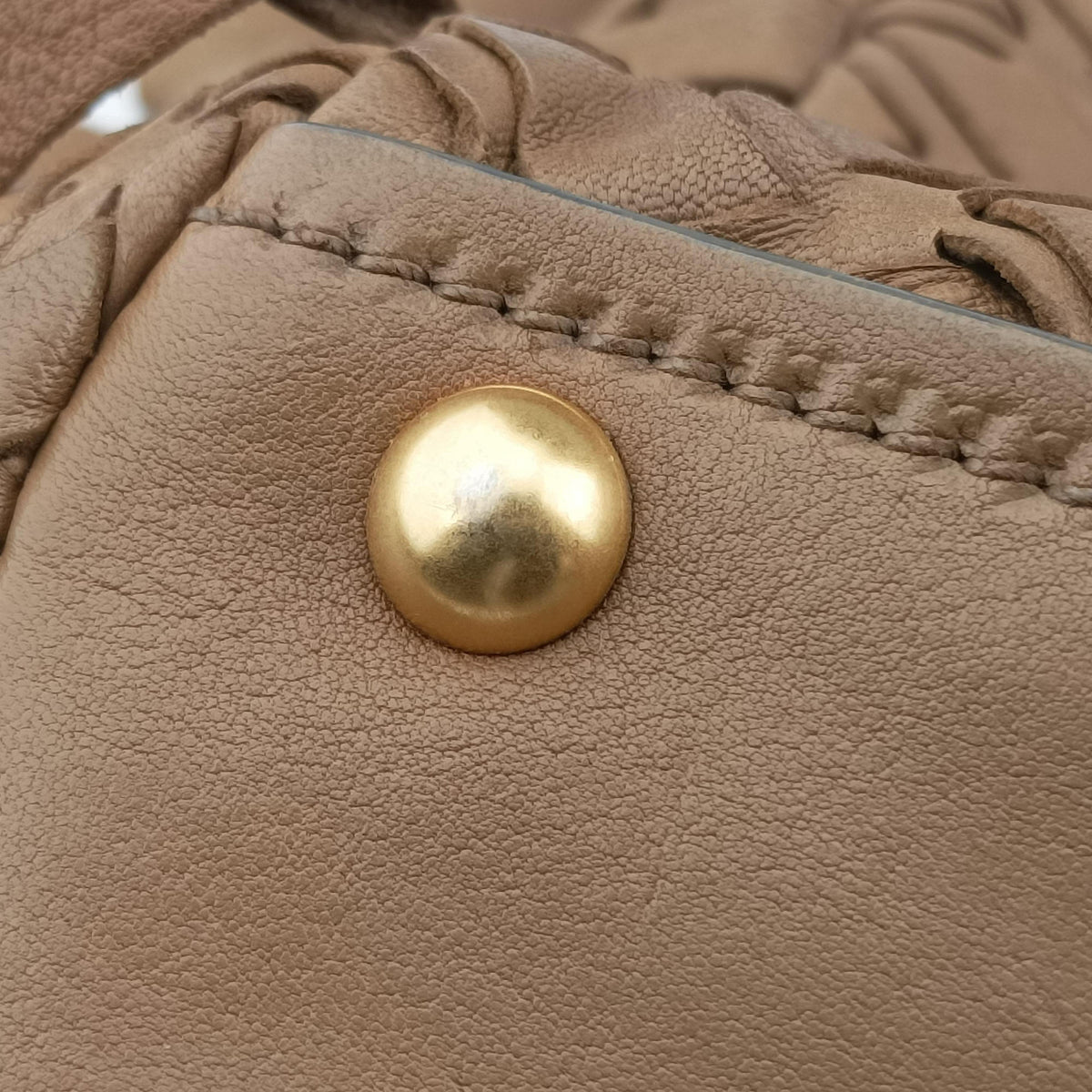 Vintage Miu Miu Intrecciato Brown leather  handbag | stylenewstar