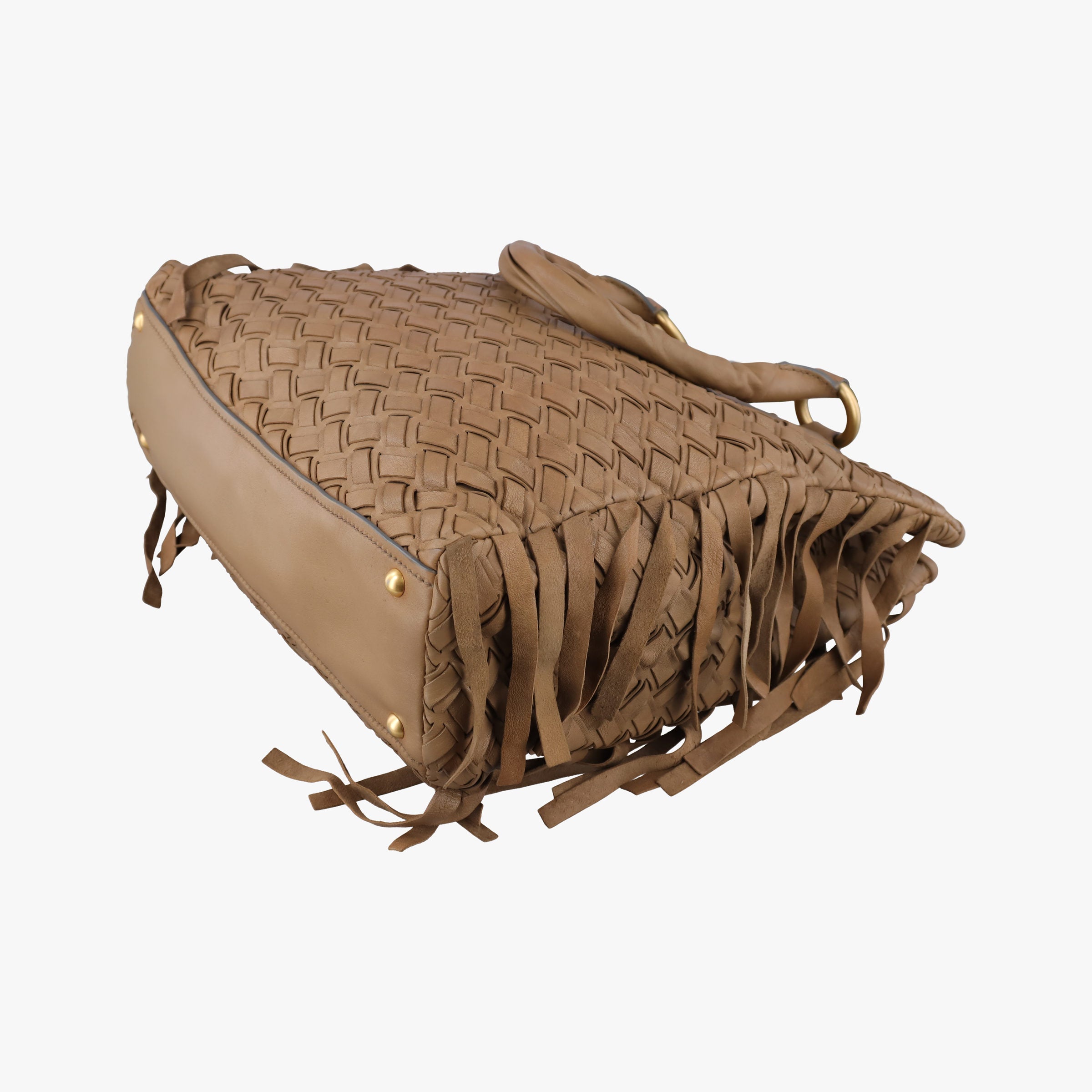Vintage Miu Miu Intrecciato Brown leather  handbag | stylenewstar